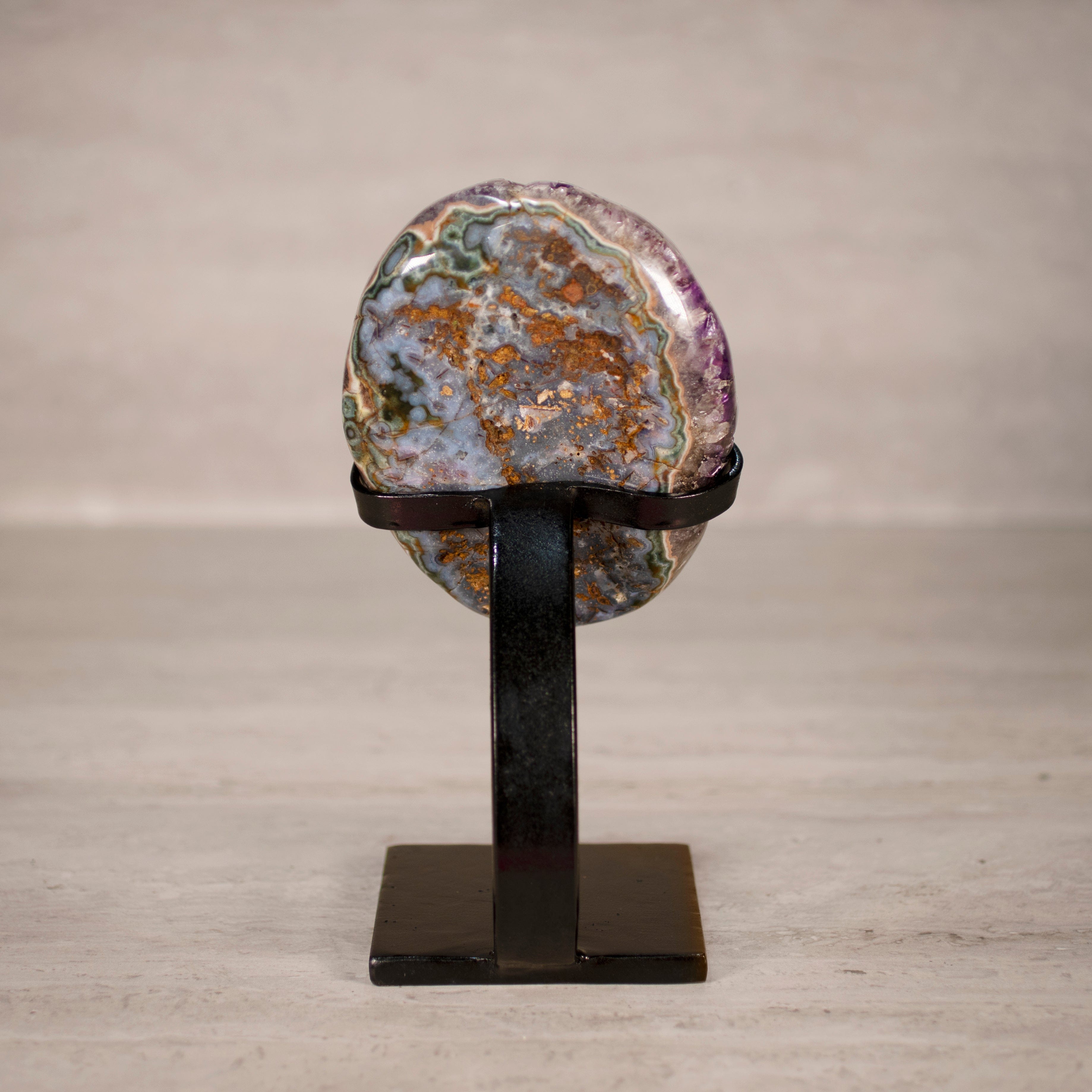 Kalifano Amethyst Amethyst Geode on Custom Stand from Uruguay - 9 in / 4.5 lbs UAG2100.020