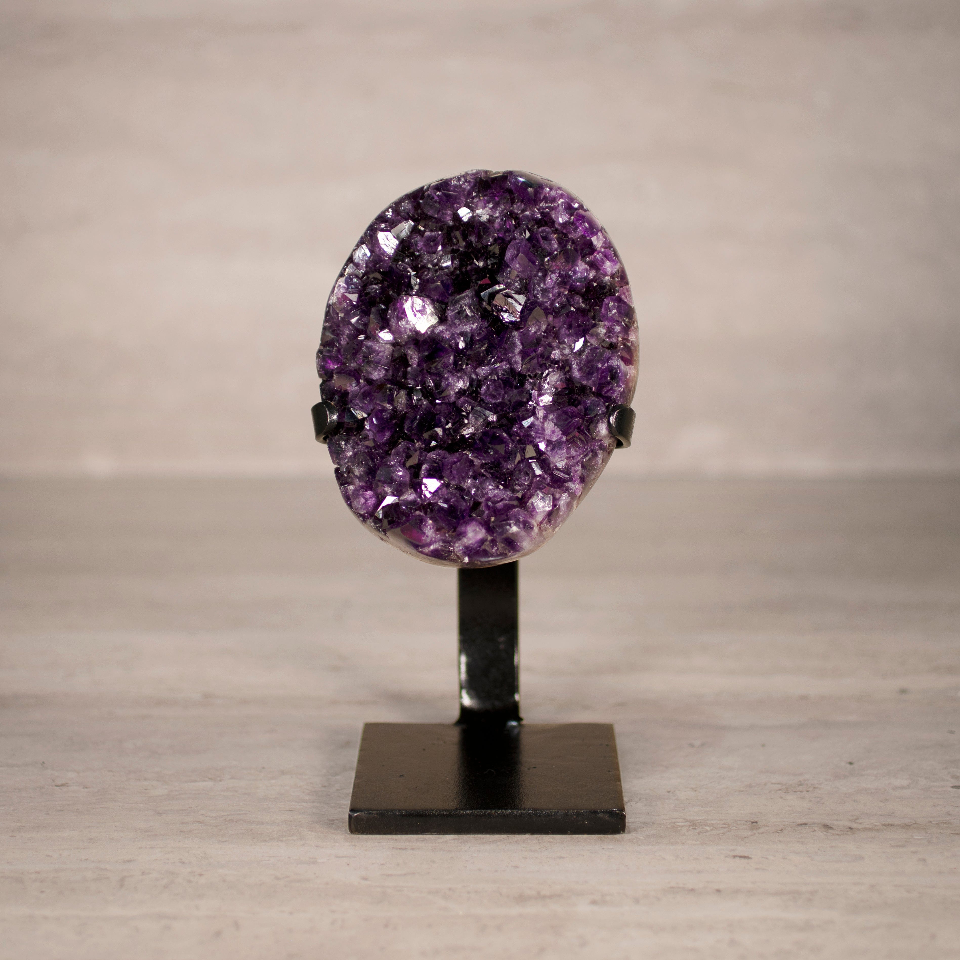 Kalifano Amethyst Amethyst Geode on Custom Stand from Uruguay - 9 in / 4.5 lbs UAG2100.020