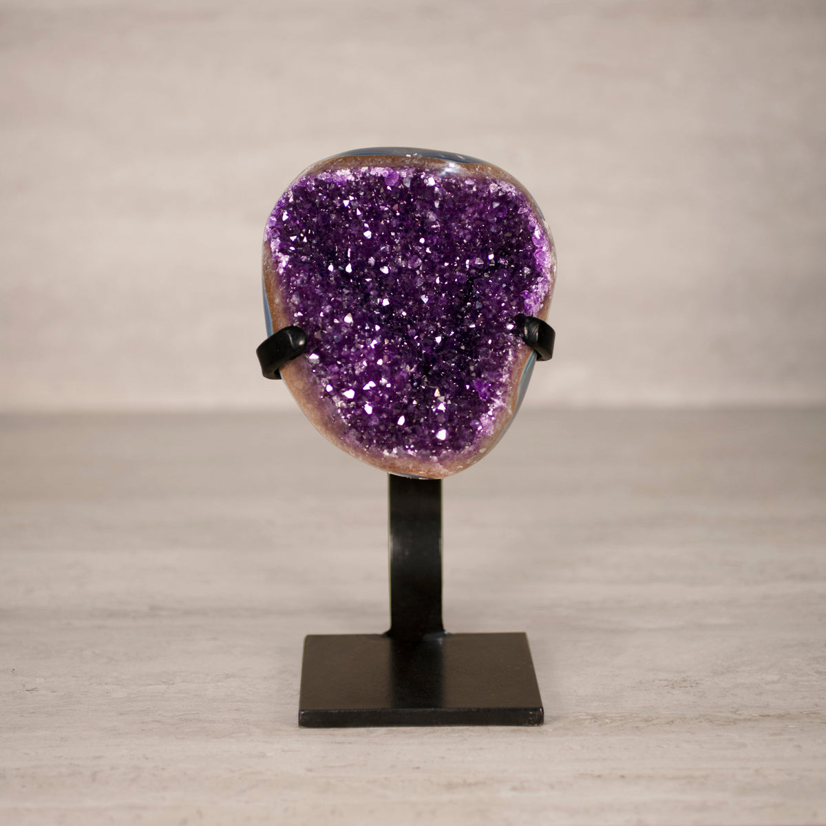 Amethyst Geode on Custom Stand from Uruguay - 9 in / 4.5 lbs