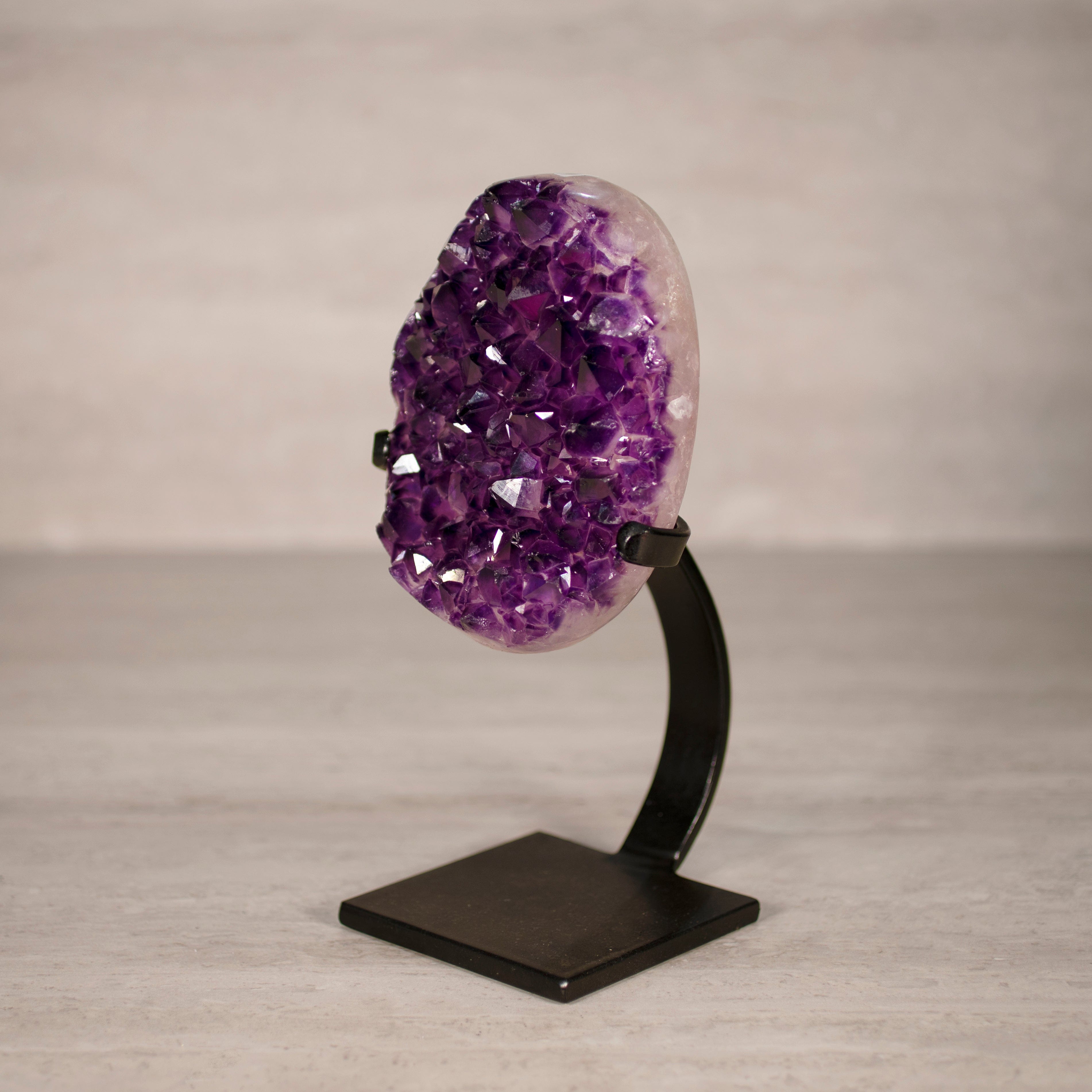 Kalifano Amethyst Amethyst Geode on Custom Stand from Uruguay - 9 in / 5.5 lbs UAG2400.046