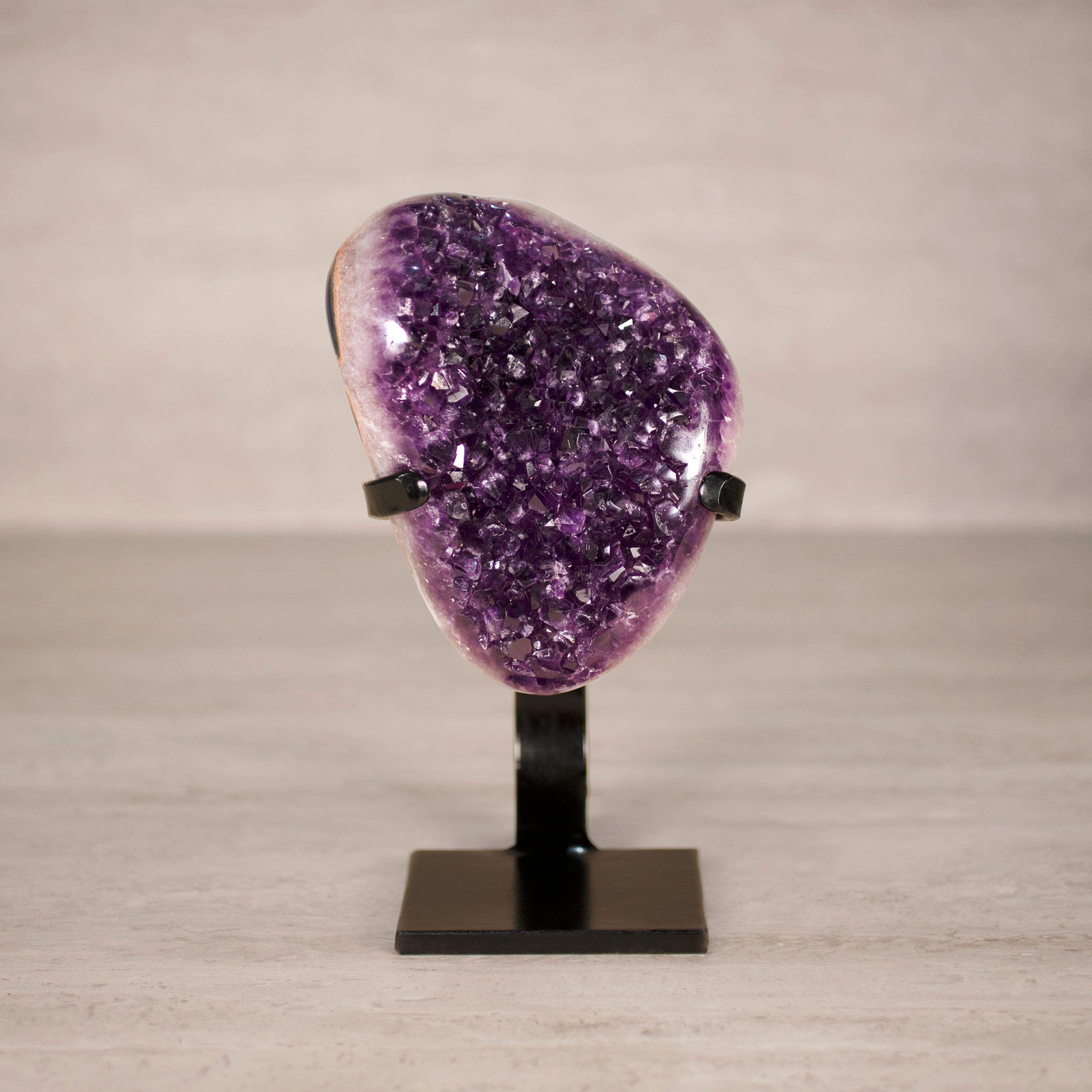 Kalifano Amethyst Amethyst Geode on Custom Stand from Uruguay - 9 in / 5 lbs UAG2300.016