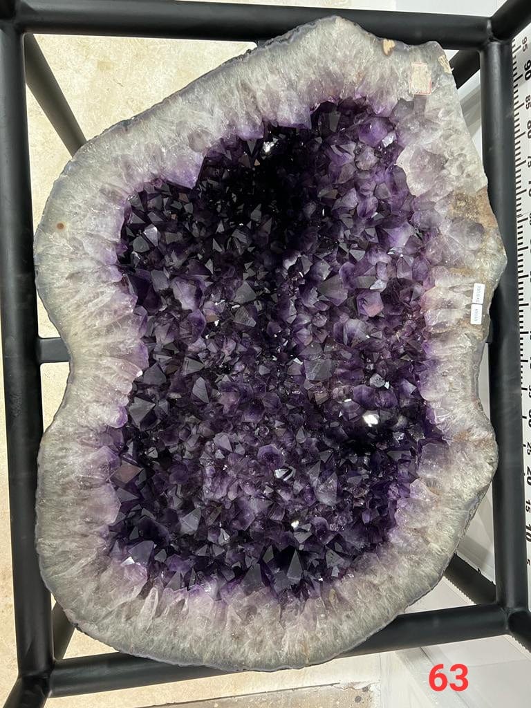 Kalifano Amethyst Amethyst Geode Table from Brazil with Custom Stand- 41" / 684 lbs BAG68000.003