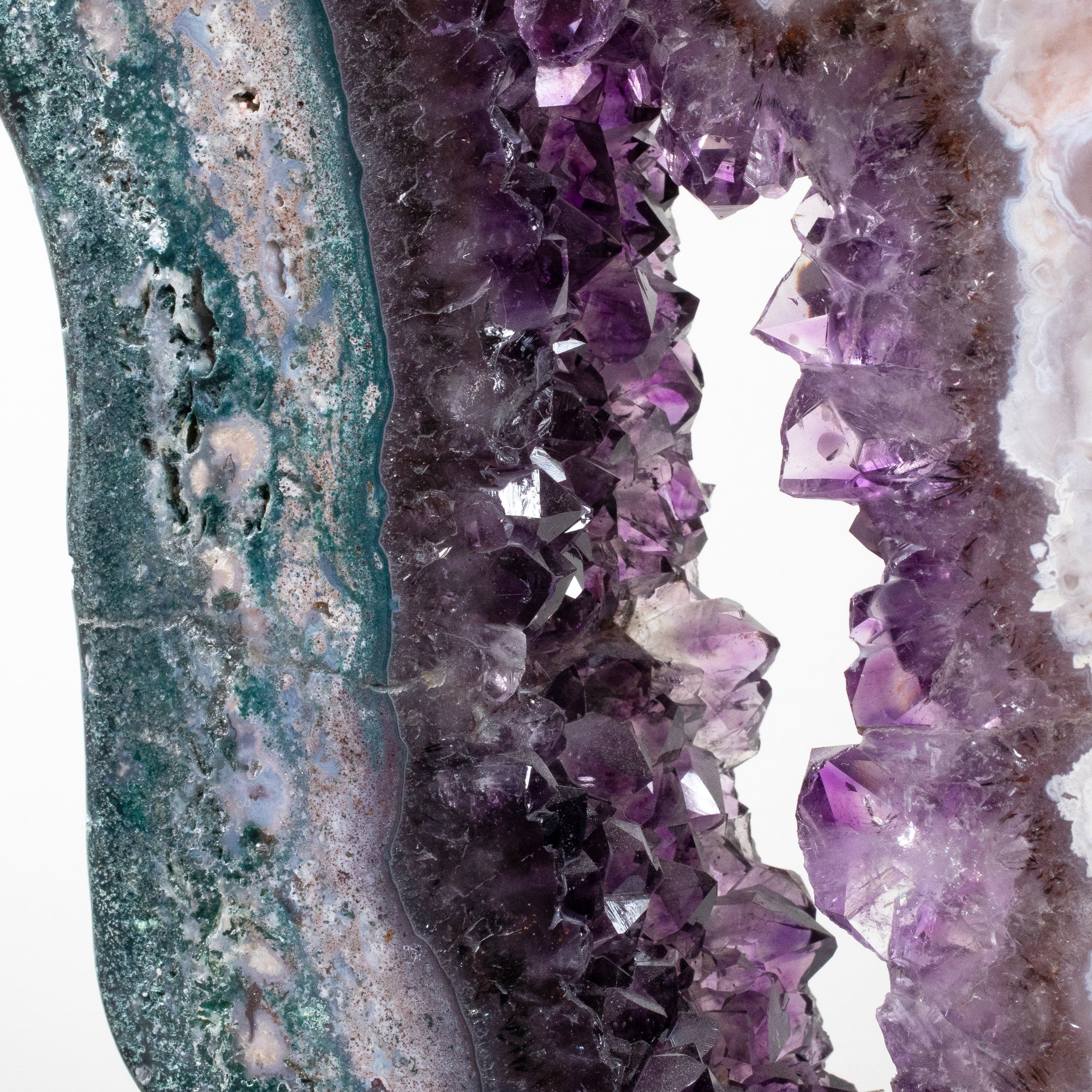 Kalifano Amethyst Amethyst Geode Wings from Brazil on Custom Stand- 38" / 44 lbs BAG8000.008