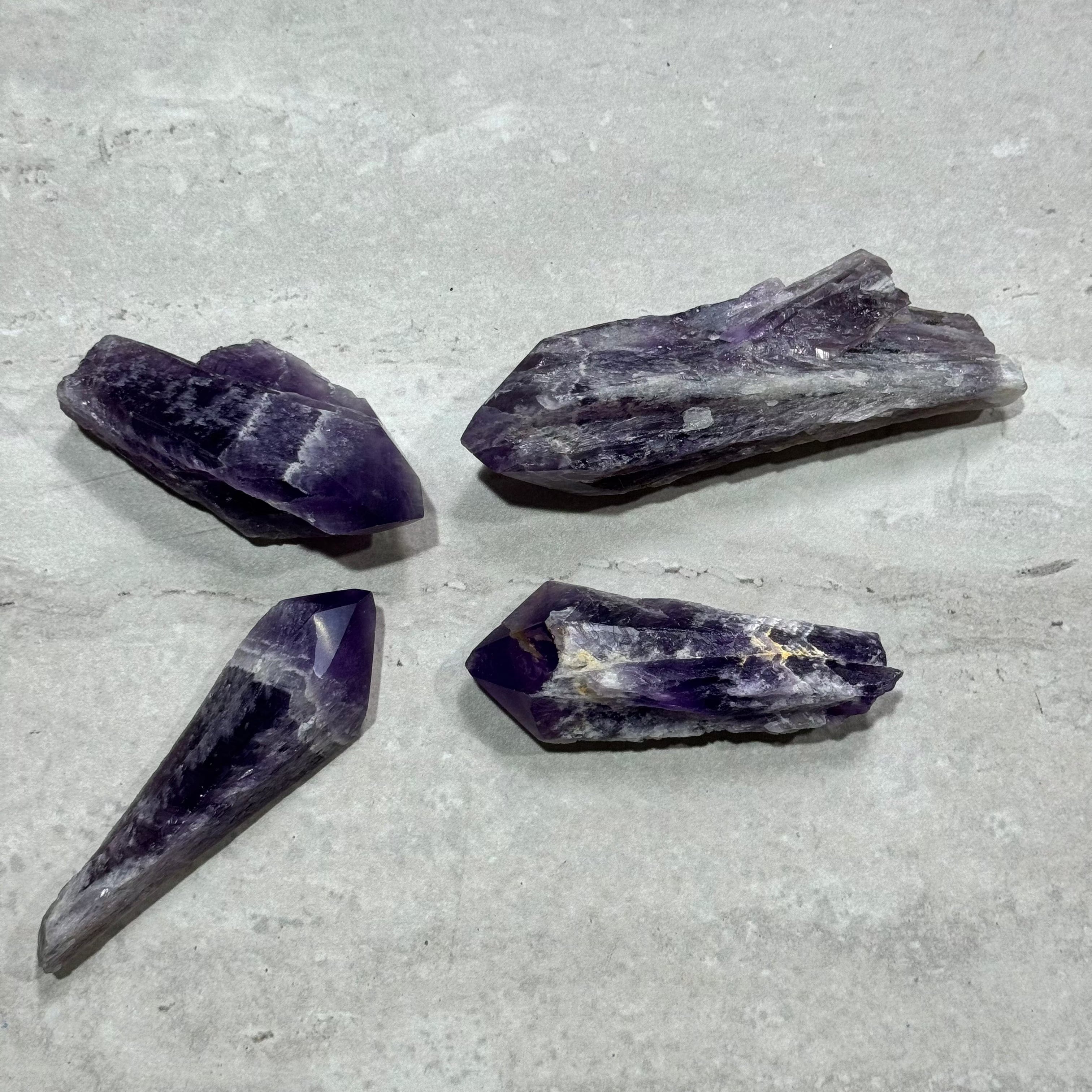 KALIFANO Amethyst Large Amethyst Elestial Laser Wand ALW200