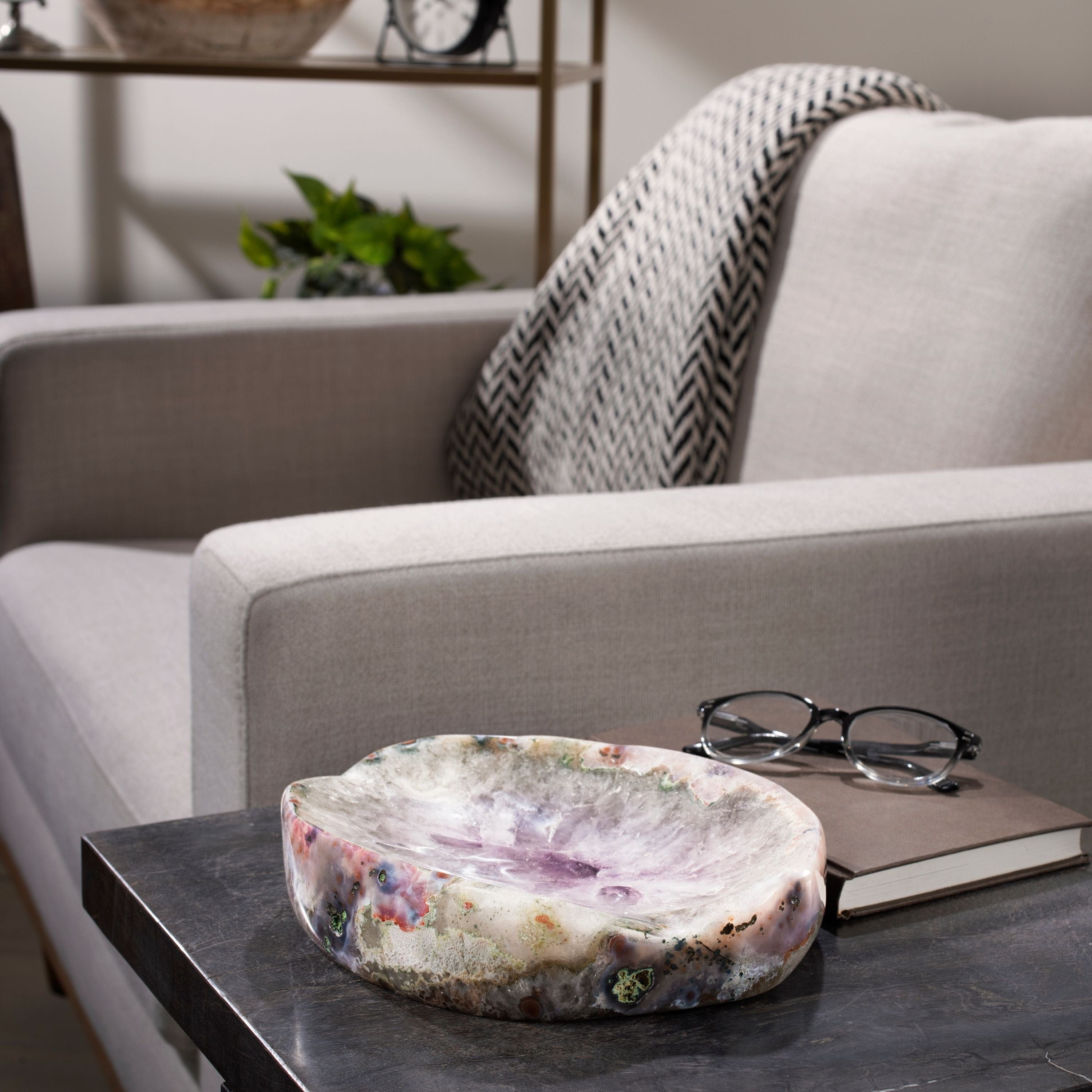 Kalifano Amethyst Natural Amethyst Crystal Bowl from Brazil - 9" BOWL2000.002