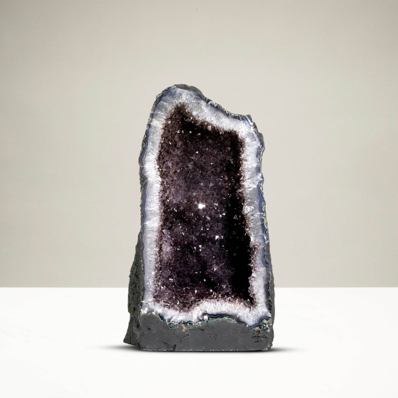 Kalifano Amethyst Natural Brazilian Amethyst Crystal Geode Cathedral - 20 in / 65 lbs BAG5800.002