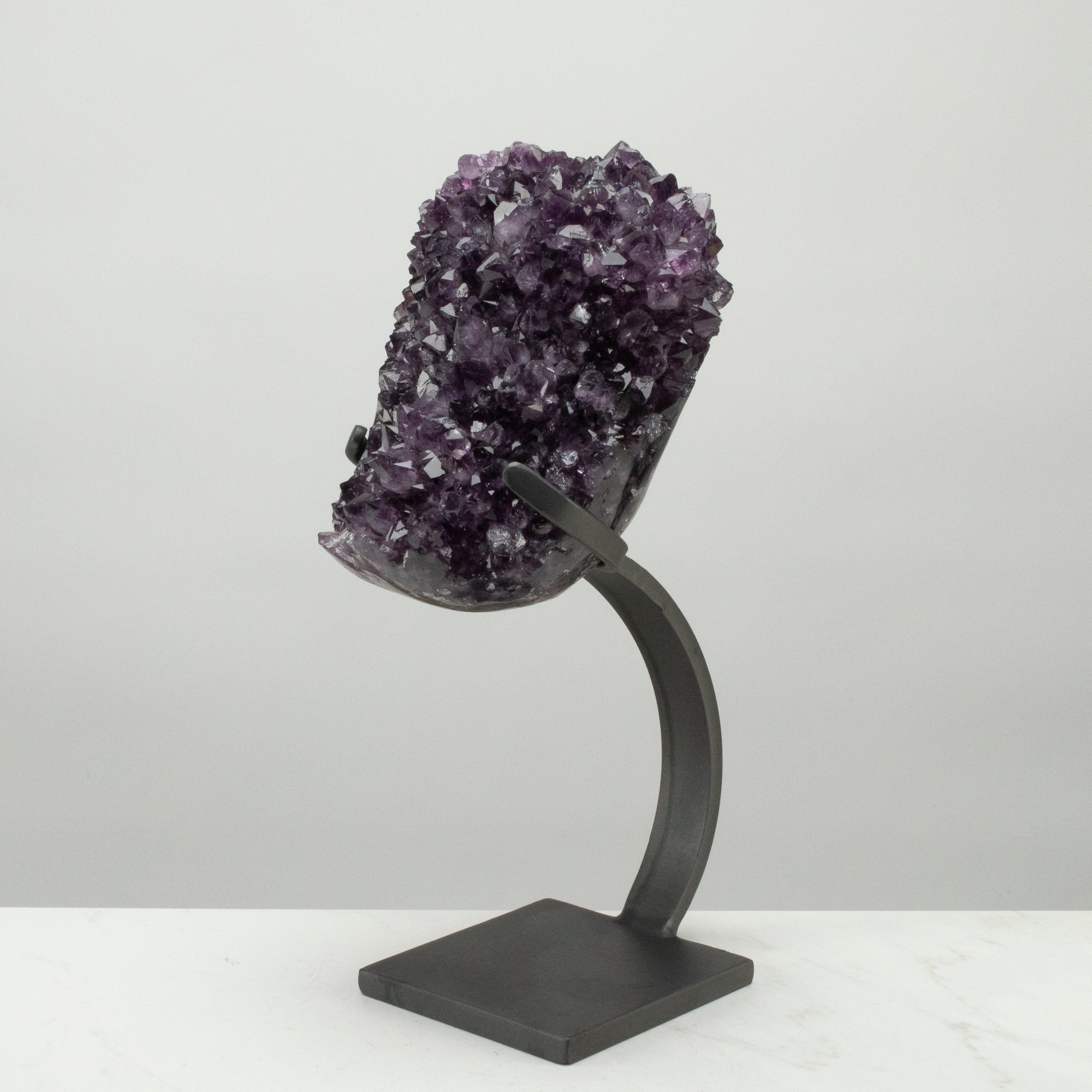 Kalifano Amethyst Uruguayan Amethyst Geode on Custom Stand - 15" / 15 lbs UAG8000.003