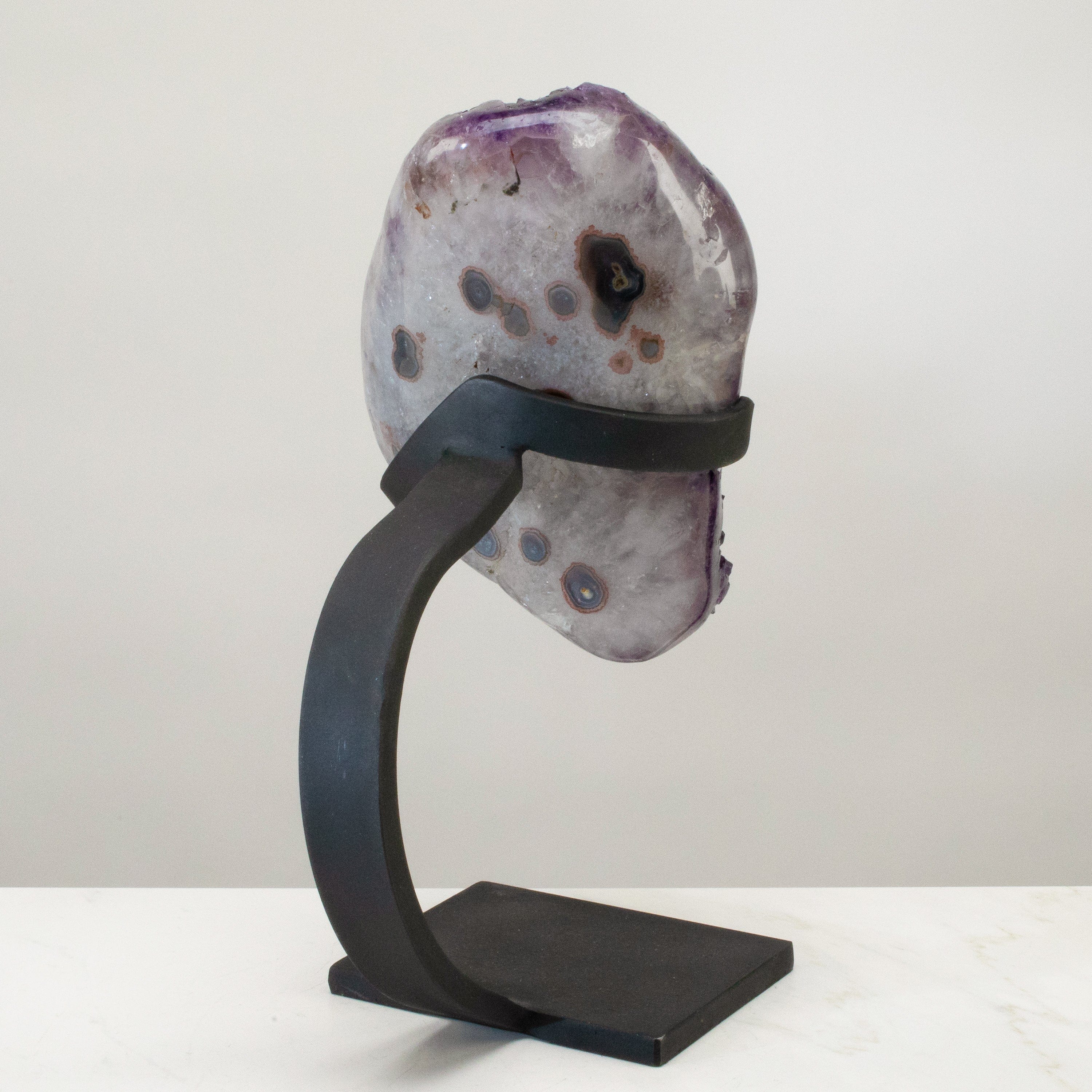 Kalifano Amethyst Uruguayan Amethyst Geode on Custom Stand - 15" / 19 lbs UAG9600.002