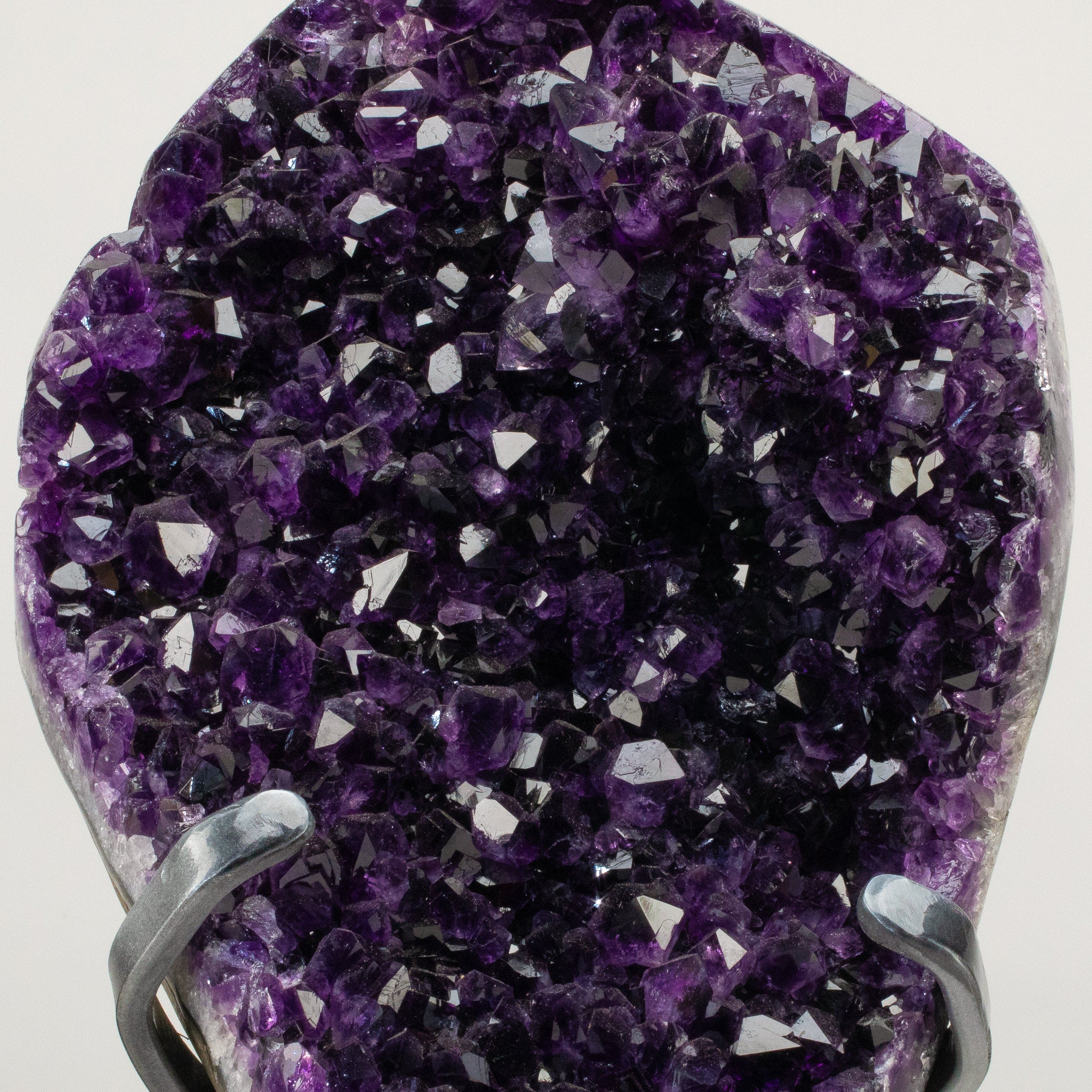 Kalifano Amethyst Uruguayan Amethyst Geode on Custom Stand - 16" / 18 lbs UAG8400.003