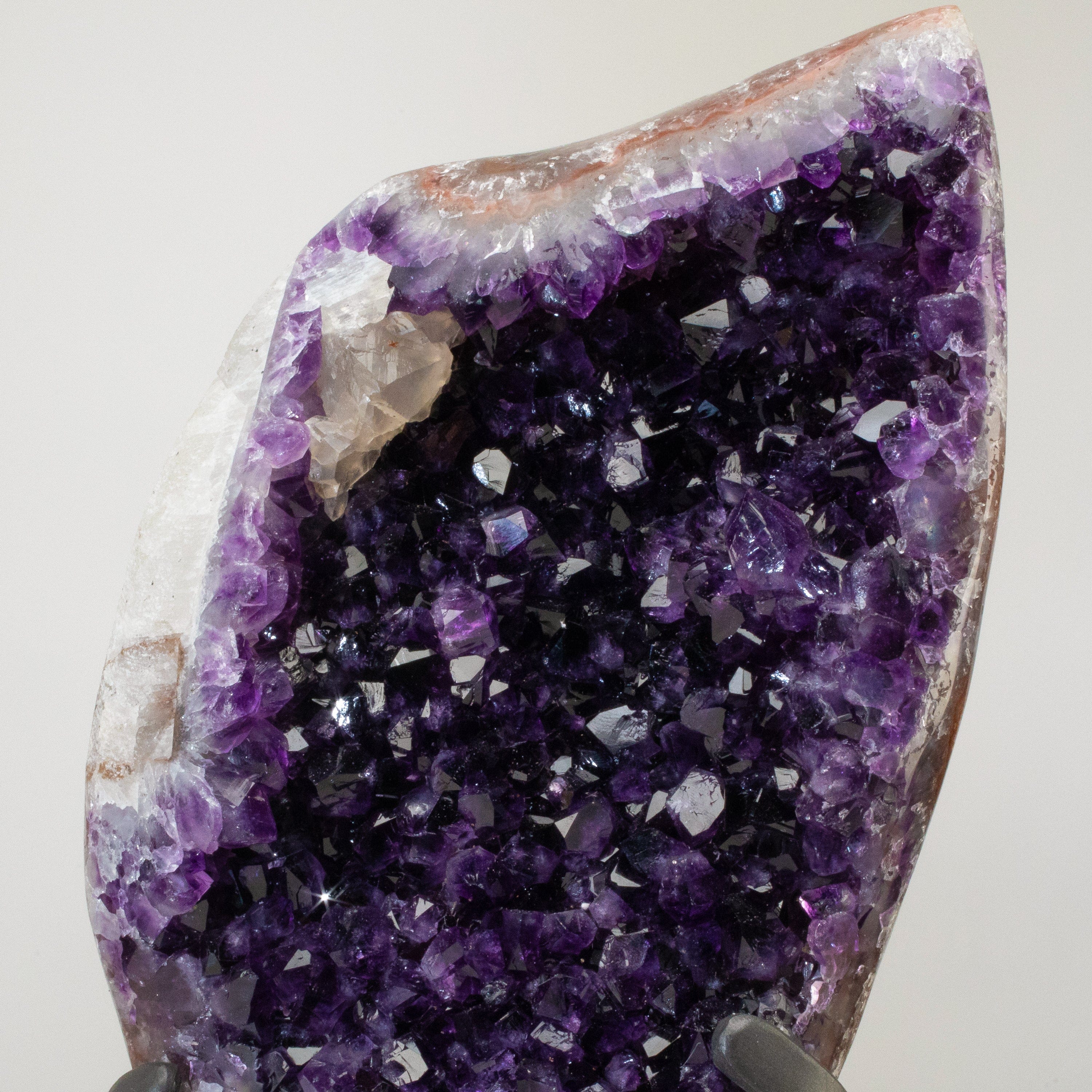 Kalifano Amethyst Uruguayan Amethyst Geode on Custom Stand - 17" / 17 lbs UAG8800.005