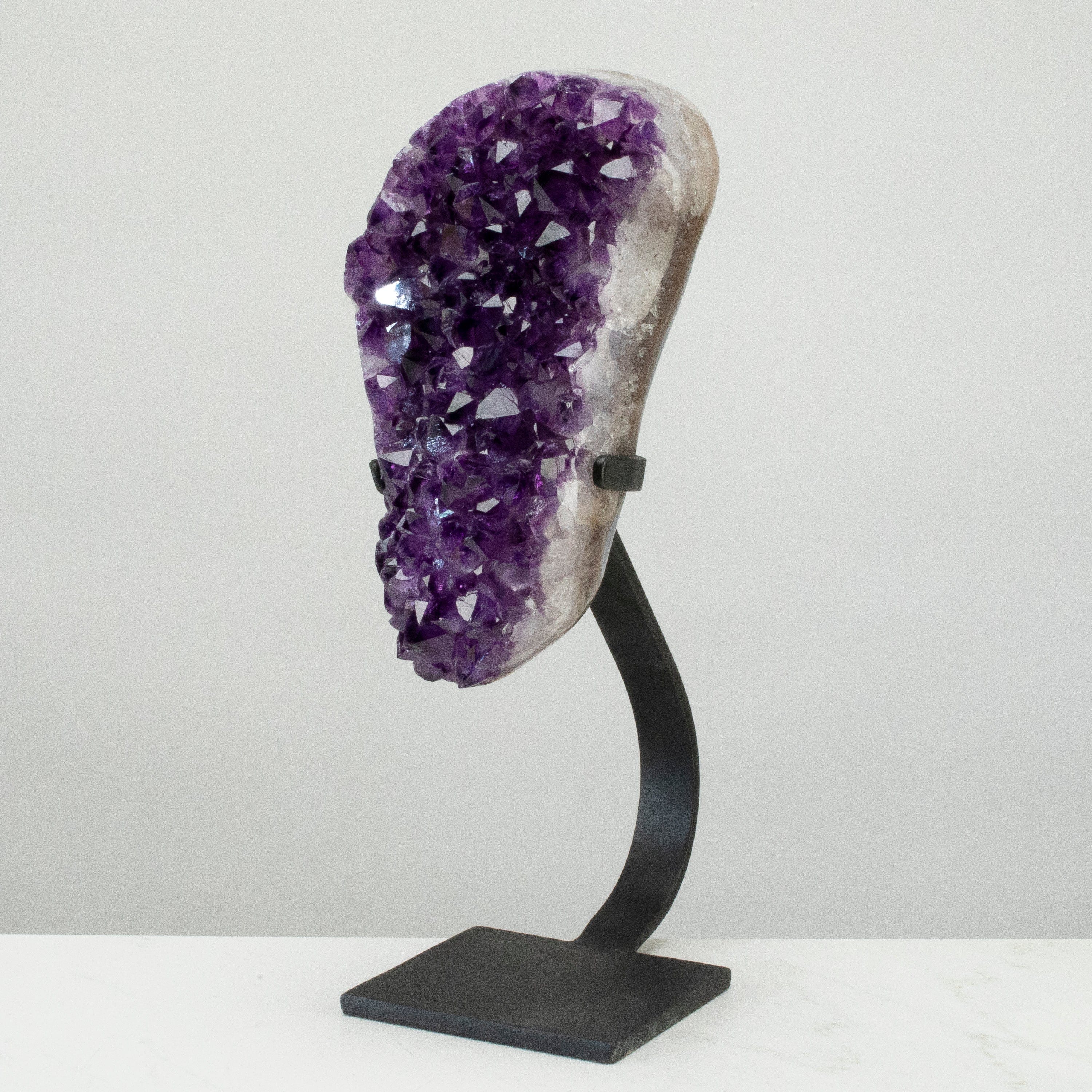 Kalifano Amethyst Uruguayan Amethyst Geode on Custom Stand - 18" / 18 lbs UAG5000.007