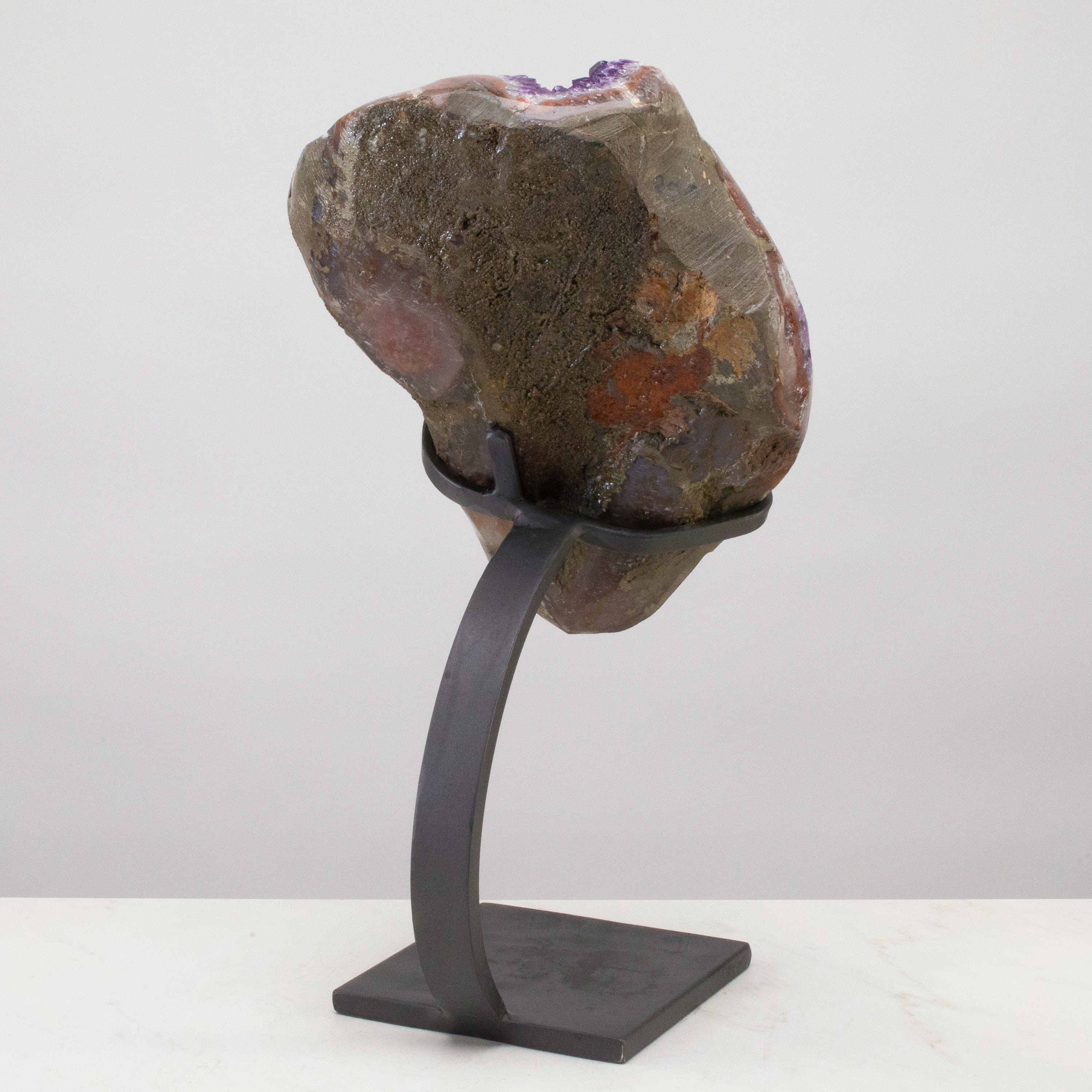 Kalifano Amethyst Uruguayan Amethyst Geode on Custom Stand - 18" / 22 lbs UAG10000.002