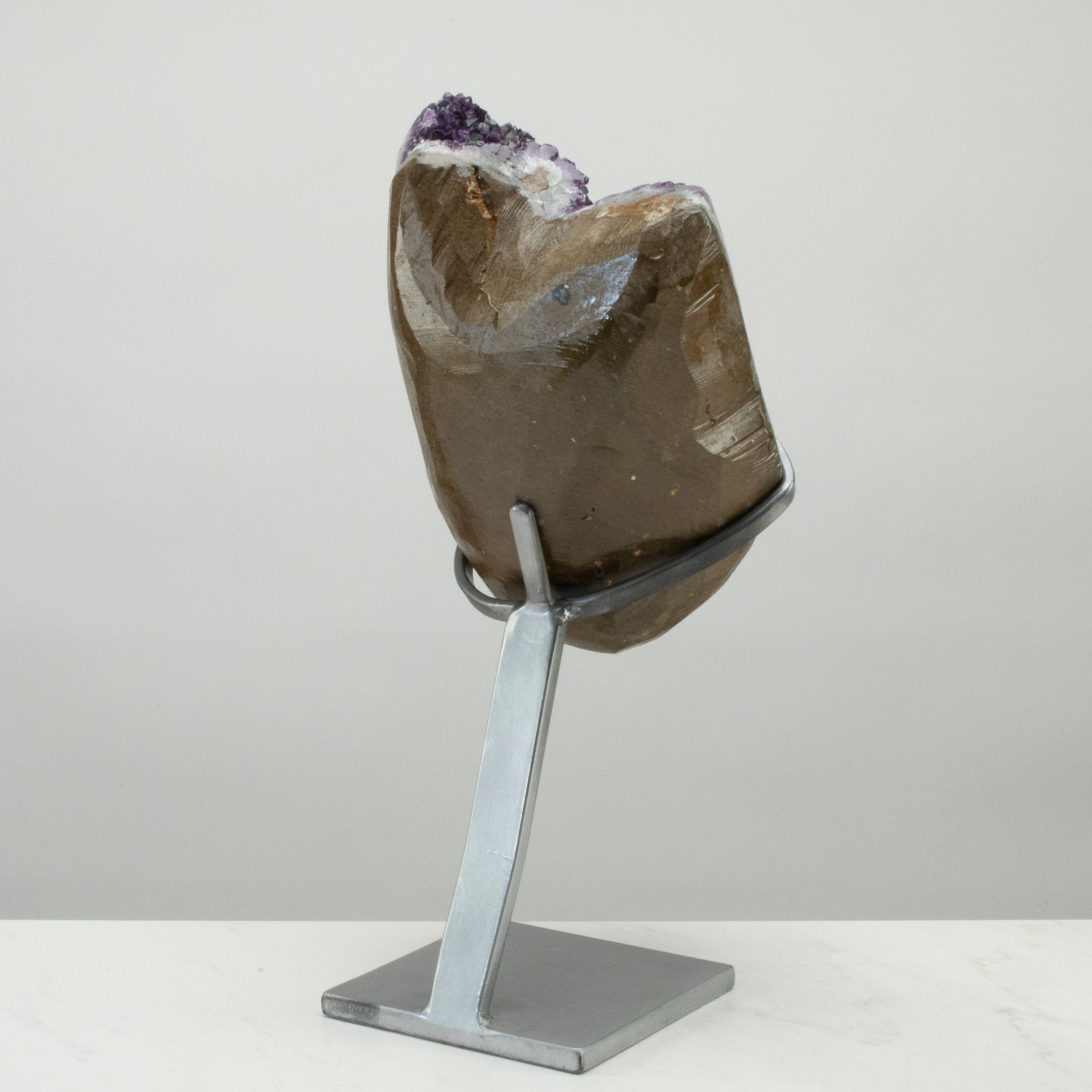 Kalifano Amethyst Uruguayan Amethyst Geode on Custom Stand - 18" / 24 lbs UAG11200.001