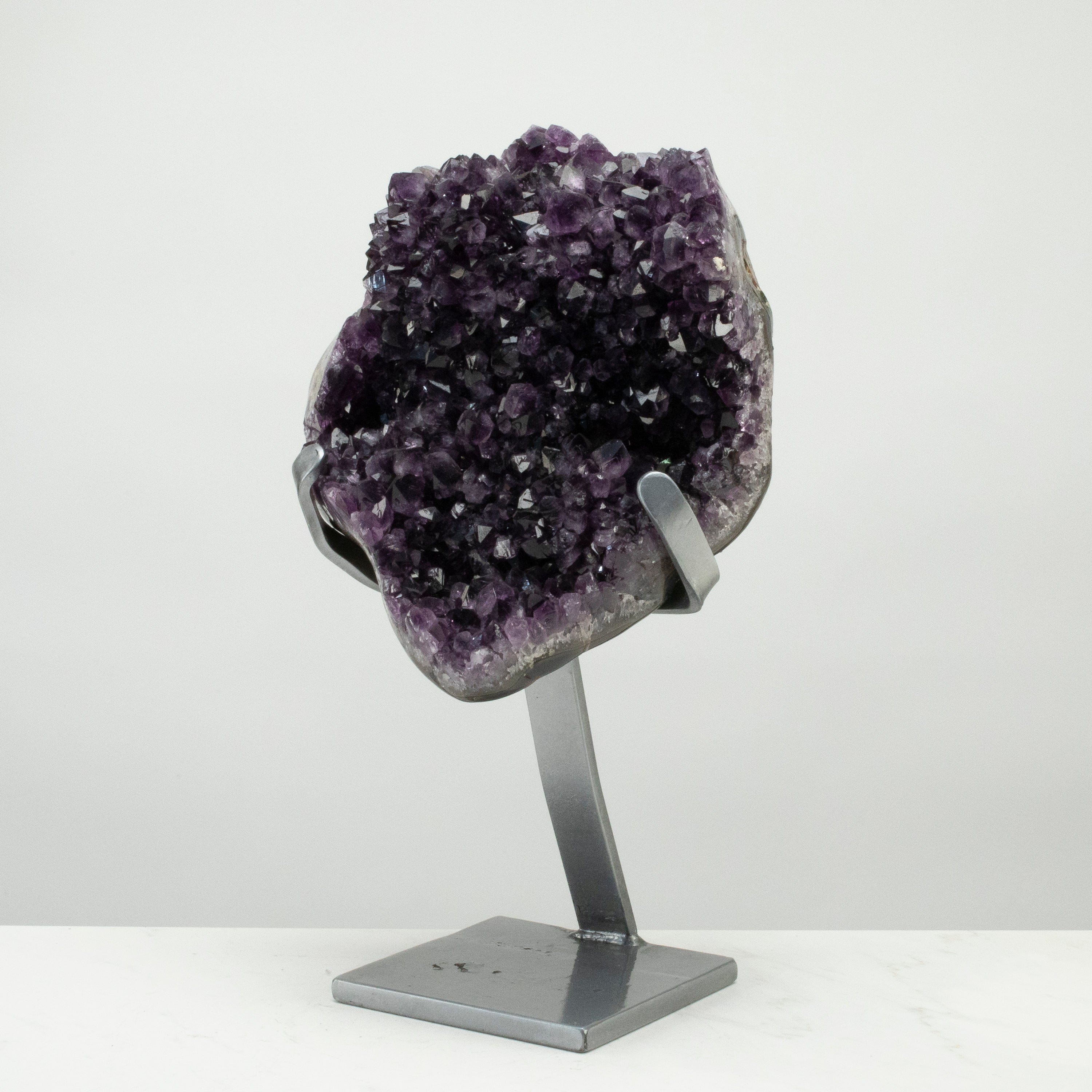 Kalifano Amethyst Uruguayan Amethyst Geode on Custom Stand - 18" / 30 lbs UAG10800.003