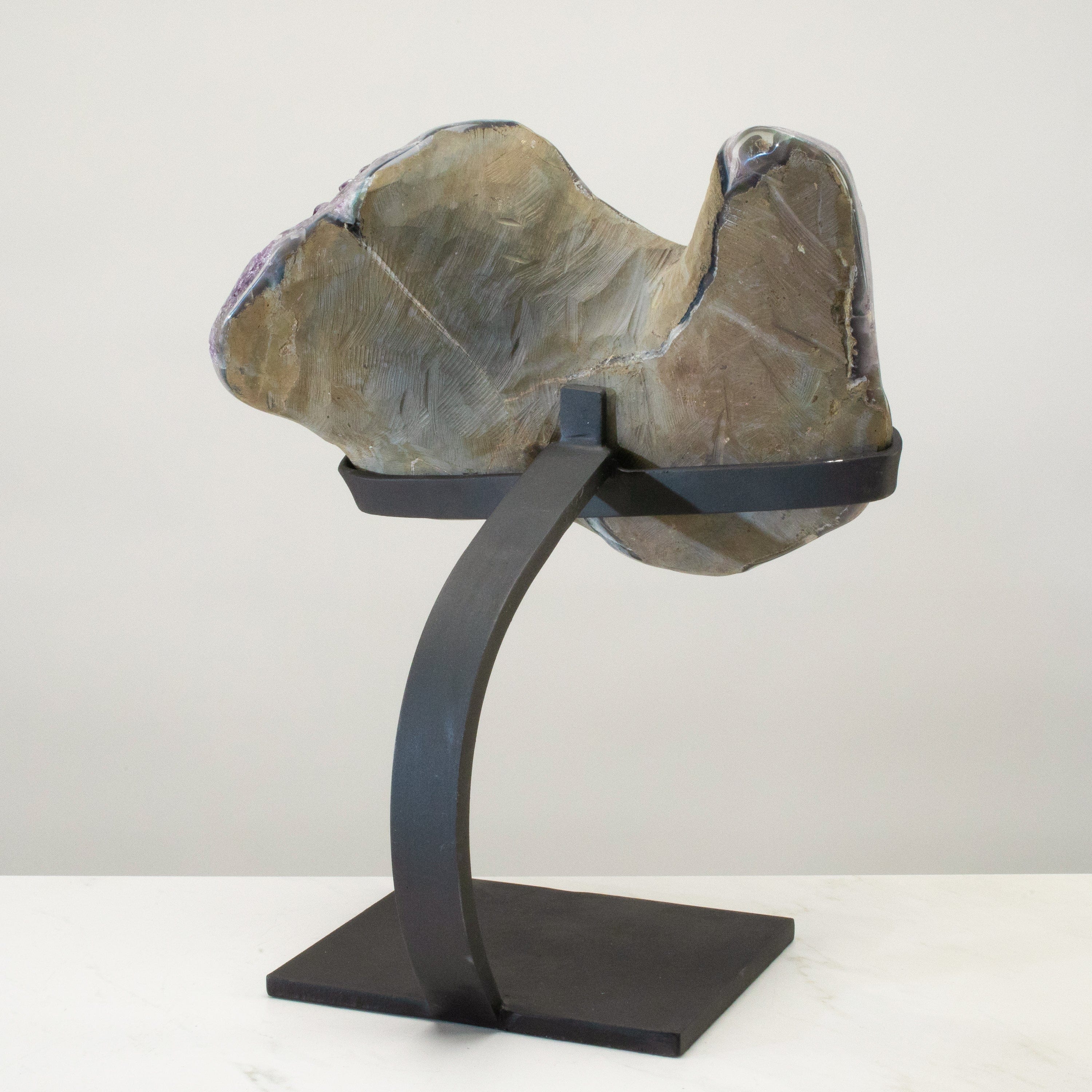 Kalifano Amethyst Uruguayan Amethyst Geode on Custom Stand - 18" / 37 lbs UAG10800.001