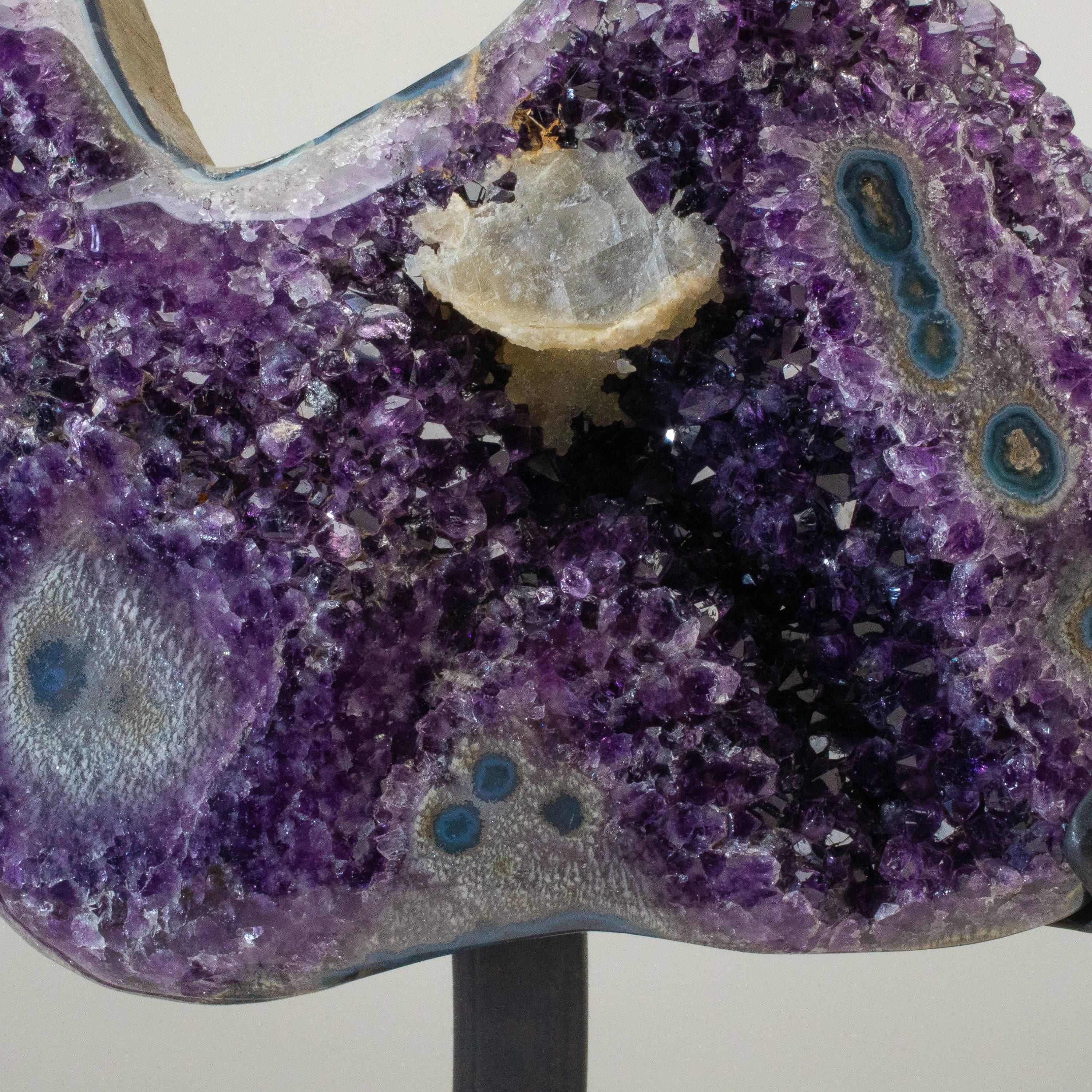 Kalifano Amethyst Uruguayan Amethyst Geode on Custom Stand - 18" / 37 lbs UAG10800.001