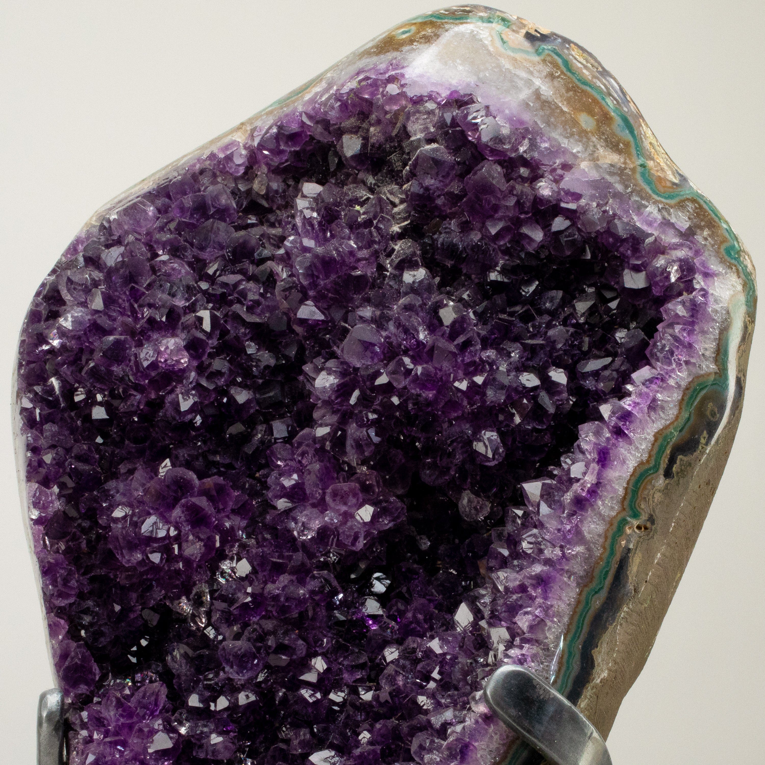 Kalifano Amethyst Uruguayan Amethyst Geode on Custom Stand - 19" / 19 lbs UAG8800.003