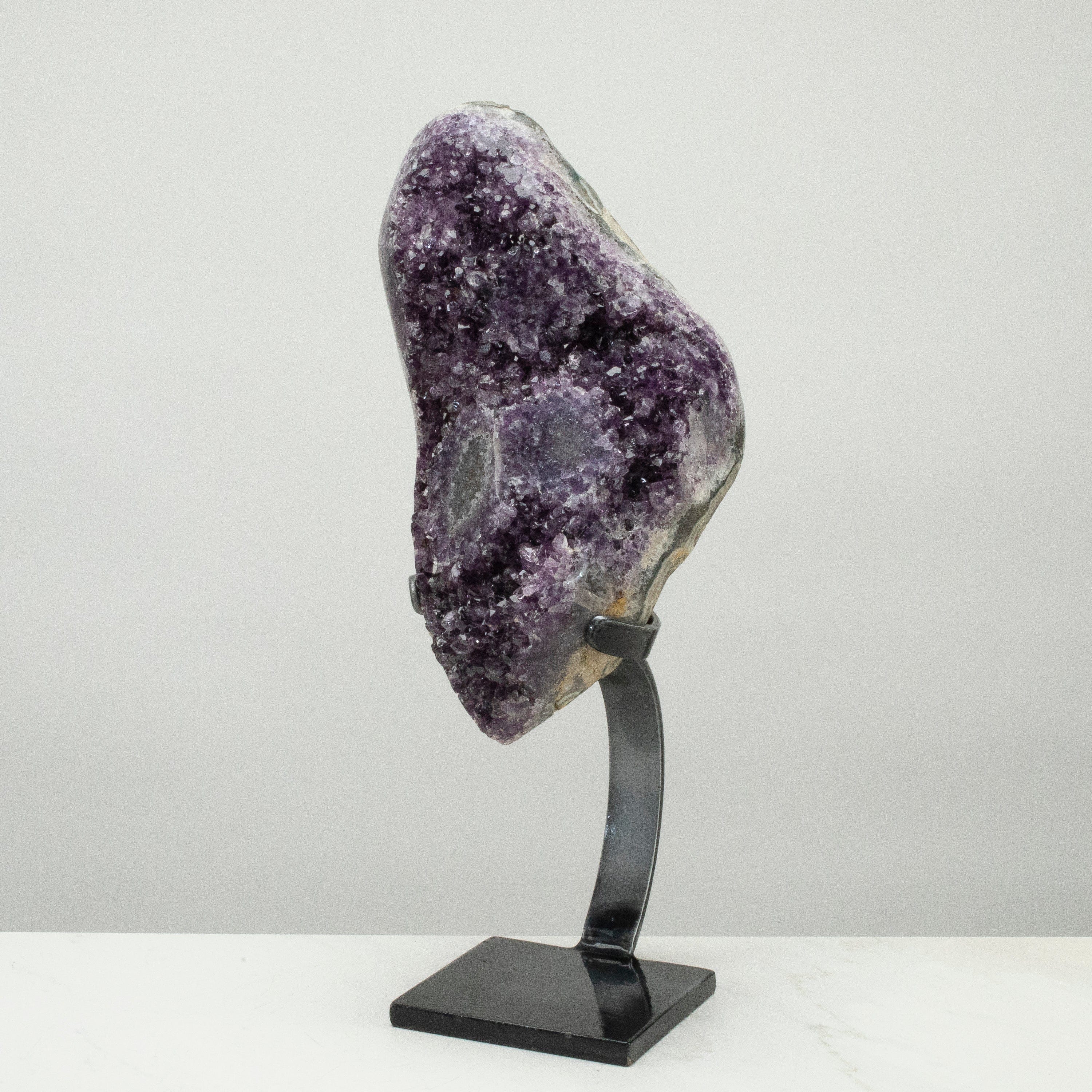 Kalifano Amethyst Uruguayan Amethyst Geode on Custom Stand - 19" / 20 lbs UAG4800.020