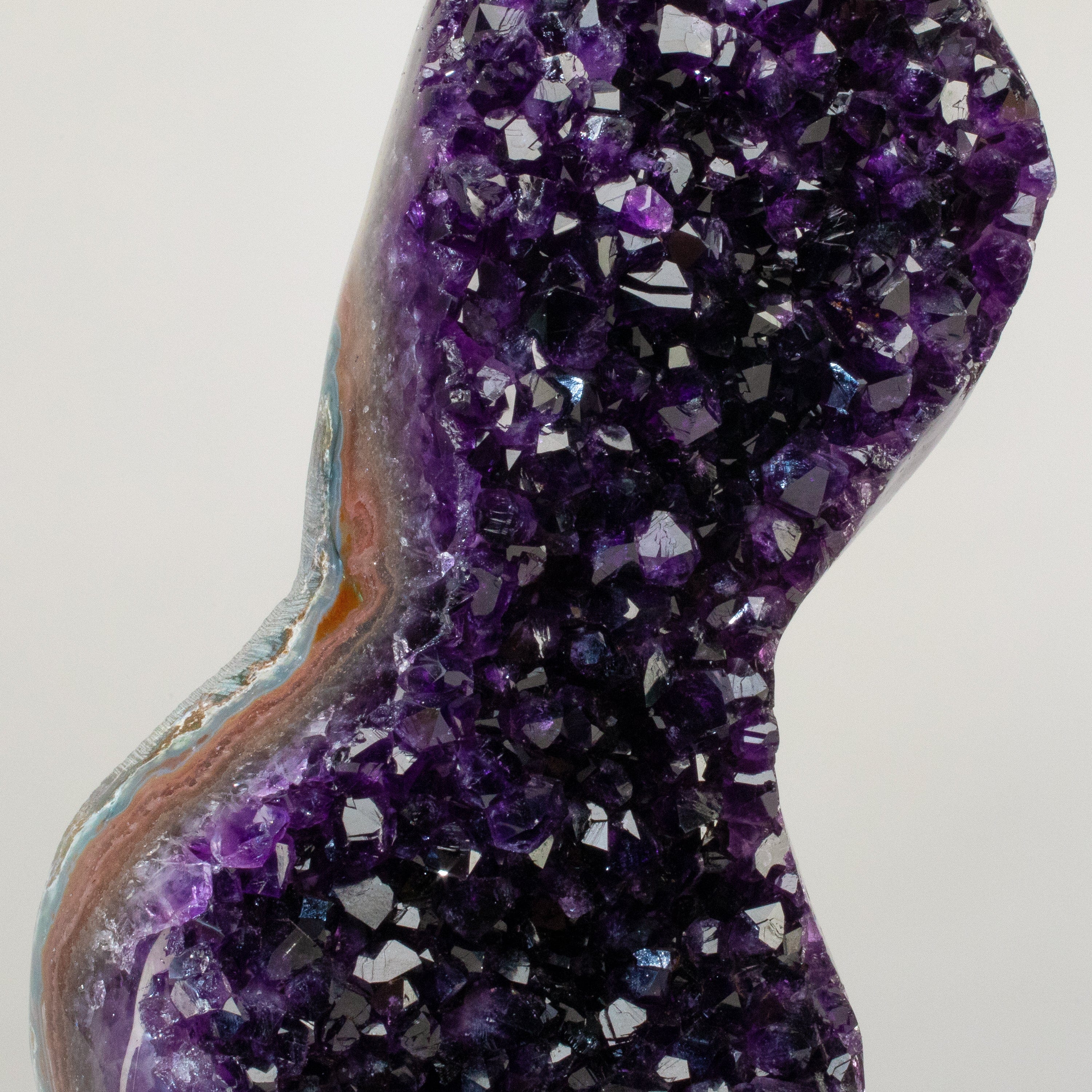 Kalifano Amethyst Uruguayan Amethyst Geode on Custom Stand - 20" / 18 lbs UAG8800.004