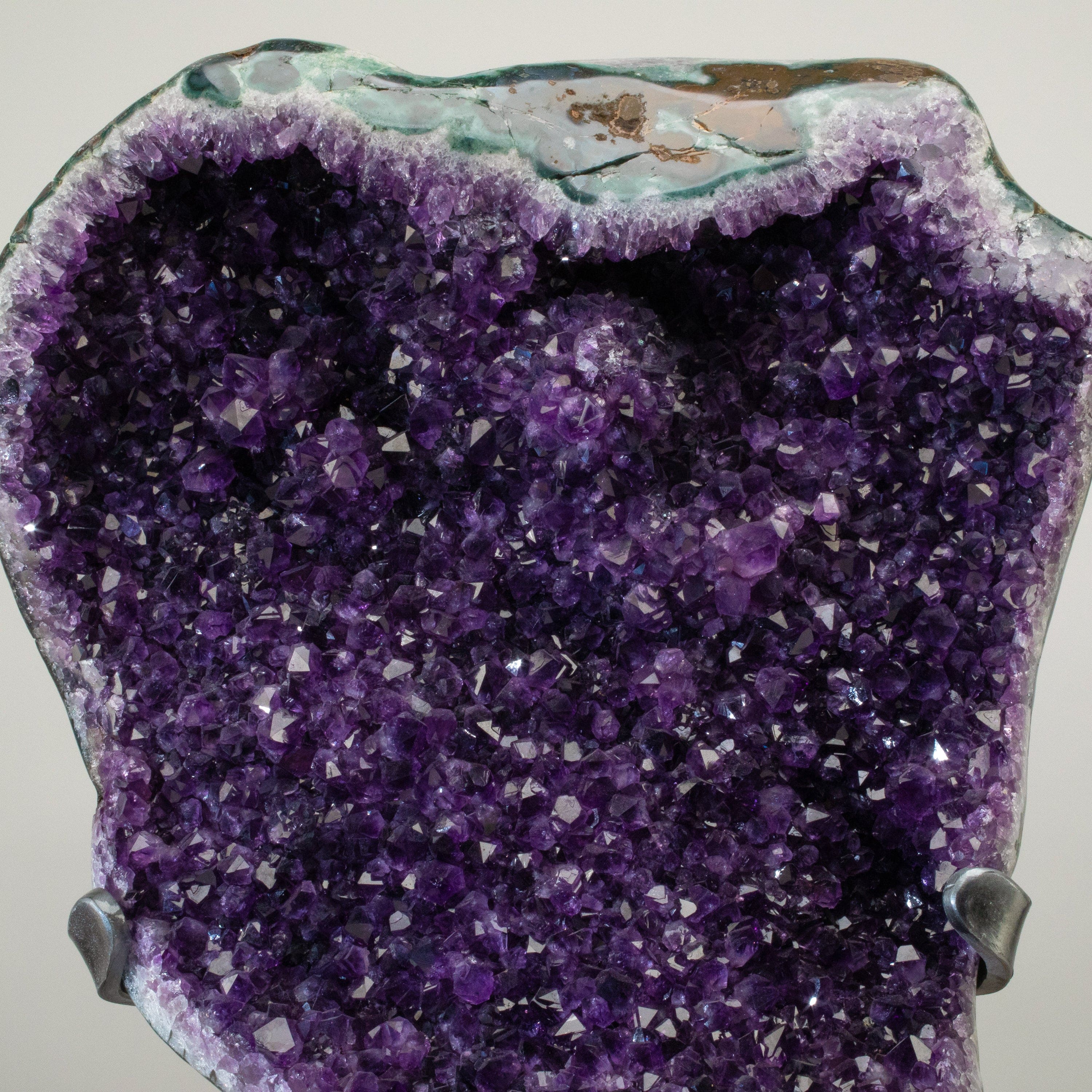 Kalifano Amethyst Uruguayan Amethyst Geode on Custom Stand - 20" / 40 lbs UAG18800.002