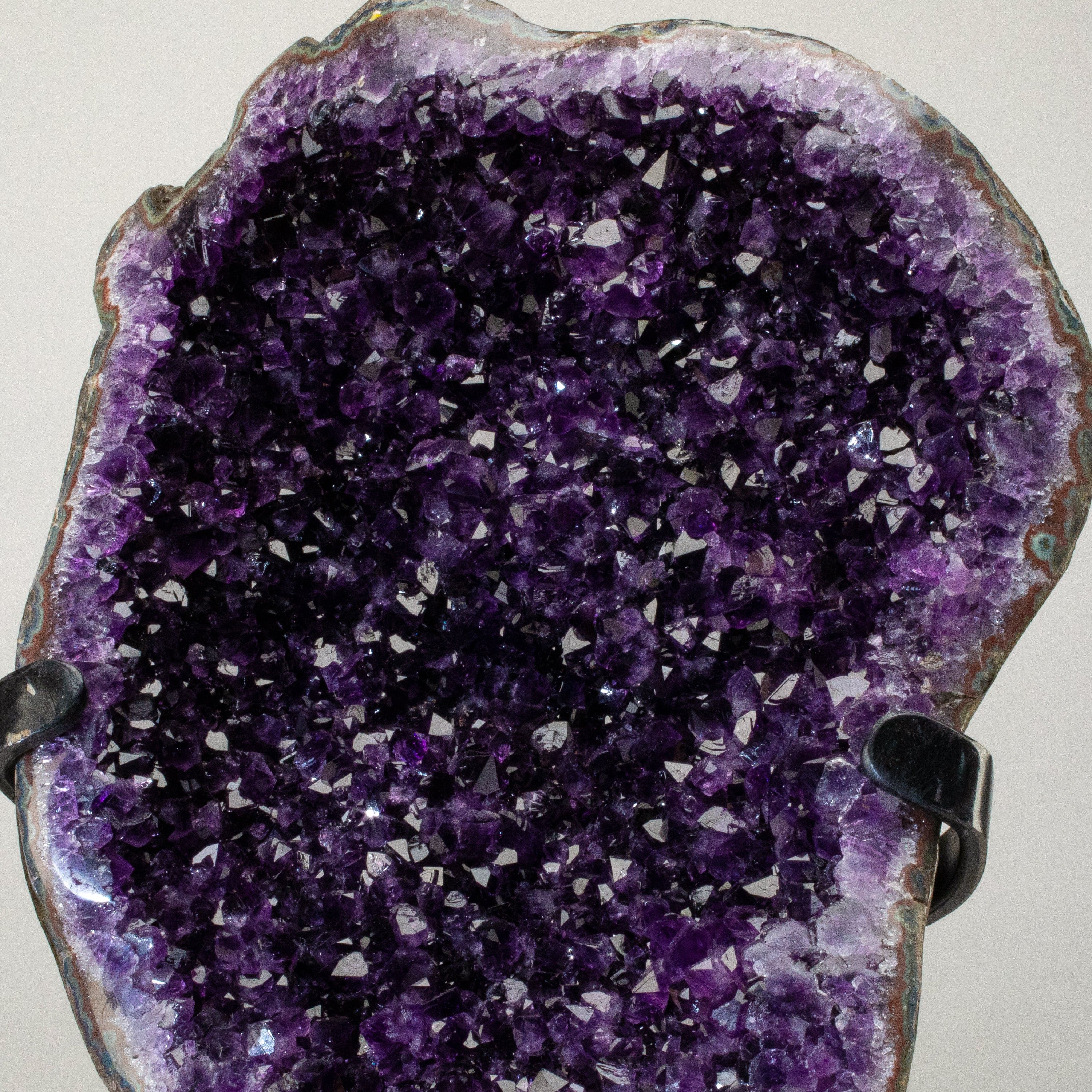 Kalifano Amethyst Uruguayan Amethyst Geode on Custom Stand - 21" / 30 lbs UAG17600.003