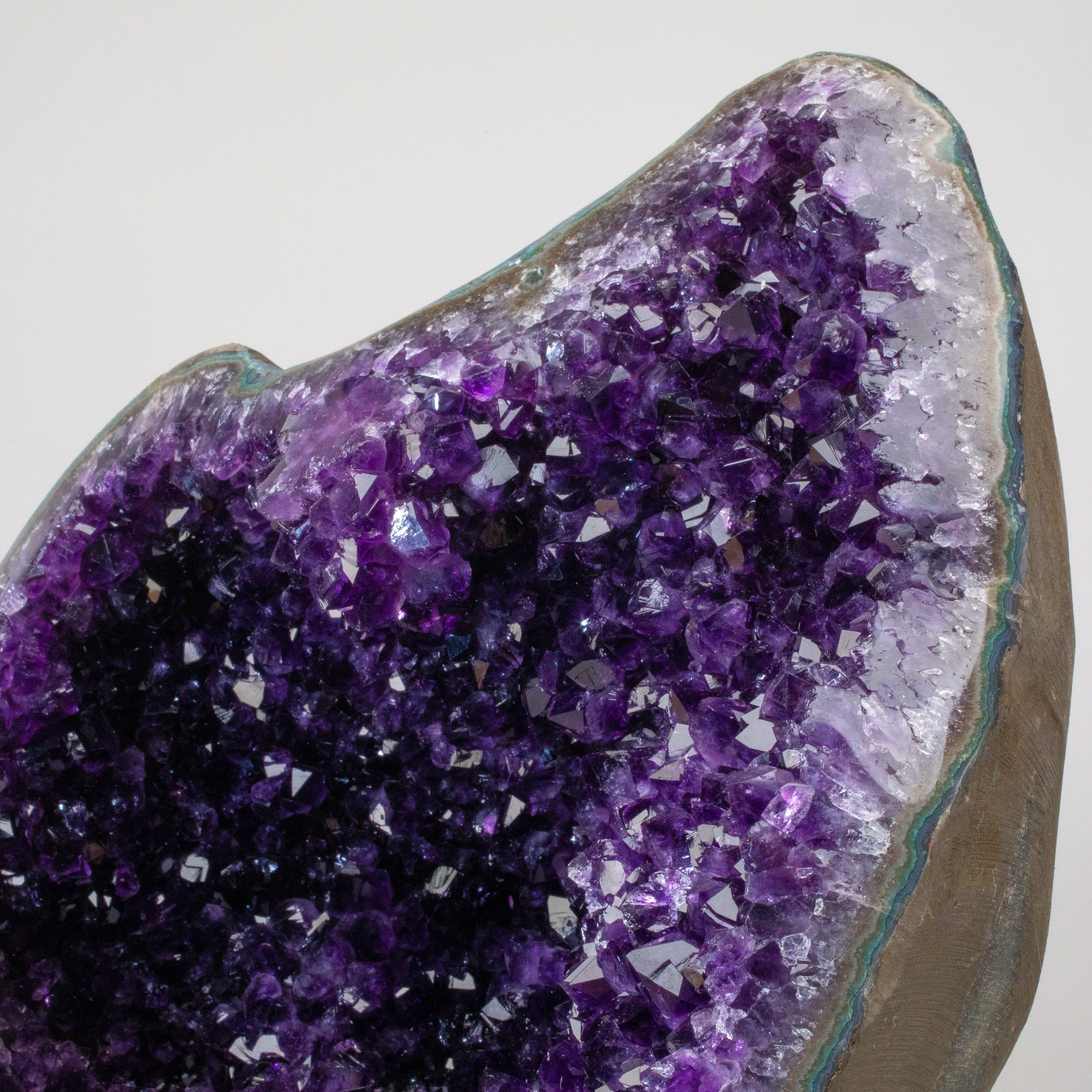 Kalifano Amethyst Uruguayan Amethyst Geode on Custom Stand - 21" / 38 lbs UAG17600.002