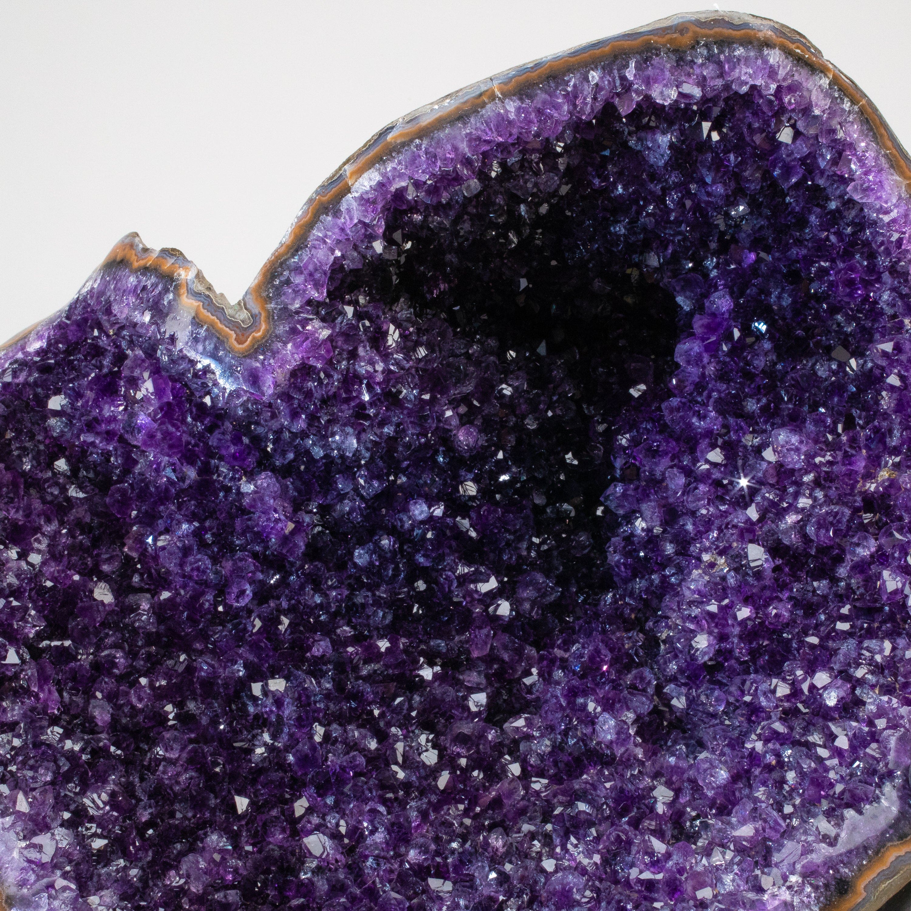 Kalifano Amethyst Uruguayan Amethyst Geode on Custom Stand - 22" / 35 lbs UAG16000.006