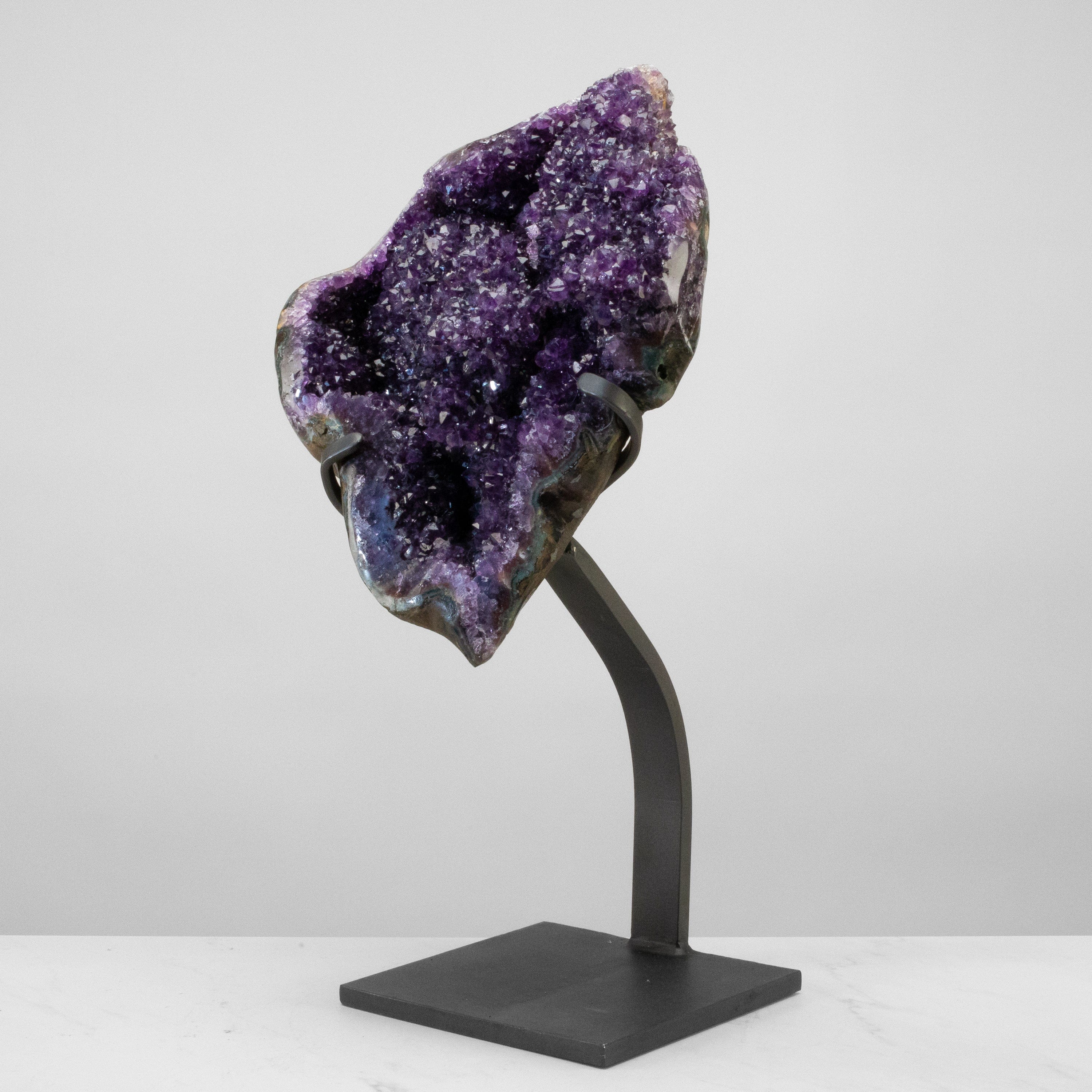 Kalifano Amethyst Uruguayan Amethyst Geode on Custom Stand - 22" / 37 lbs UAG17600.004