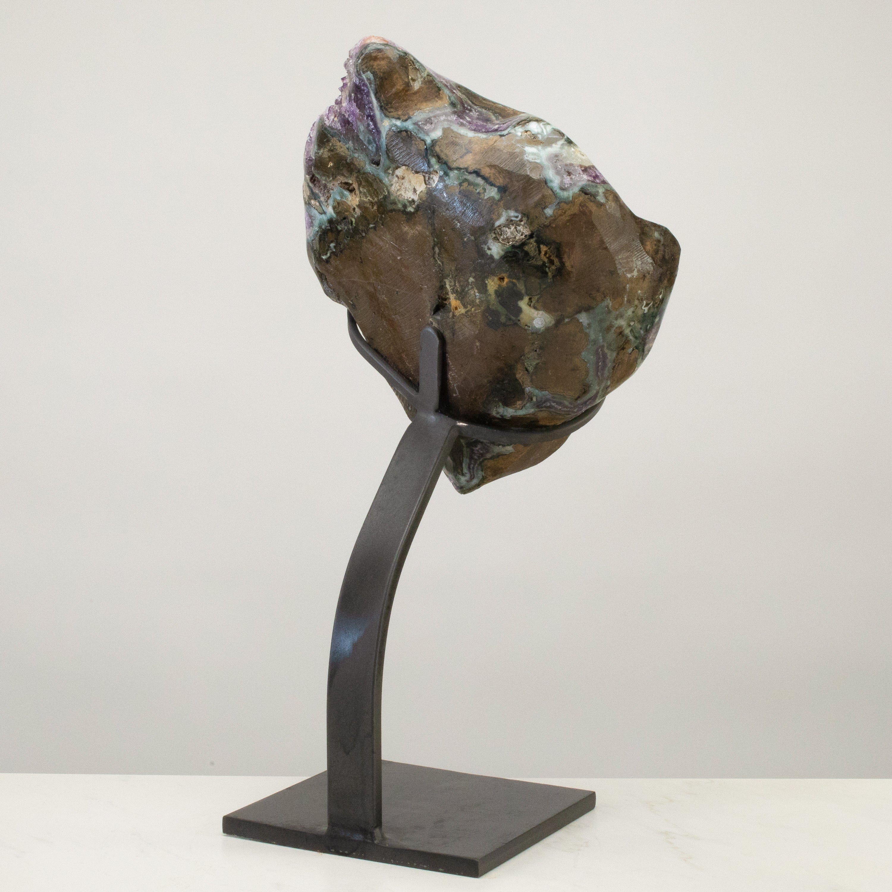 Kalifano Amethyst Uruguayan Amethyst Geode on Custom Stand - 22" / 37 lbs UAG17600.004