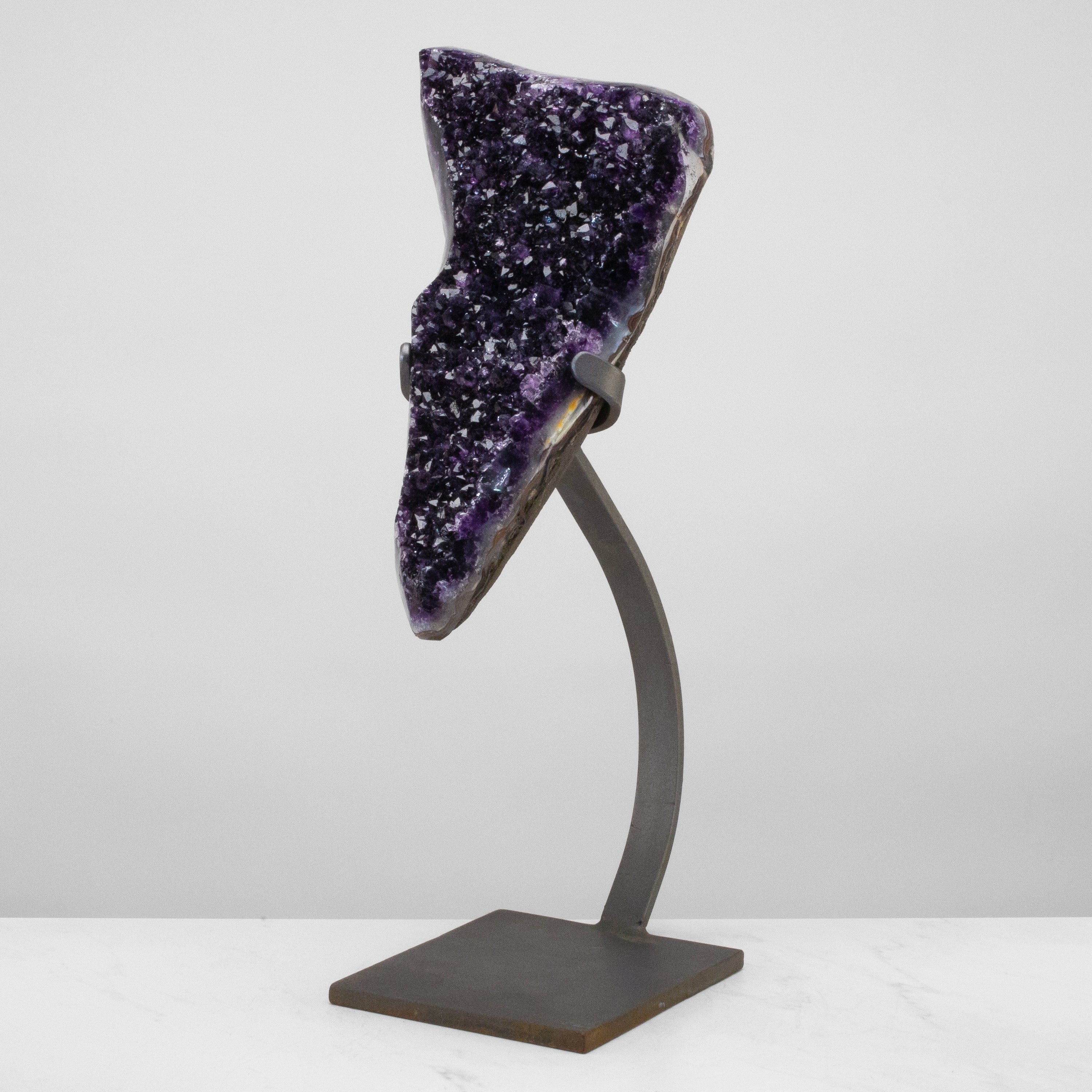 Kalifano Amethyst Uruguayan Amethyst Geode on Custom Stand - 23" / 25 lbs UAG18000.004