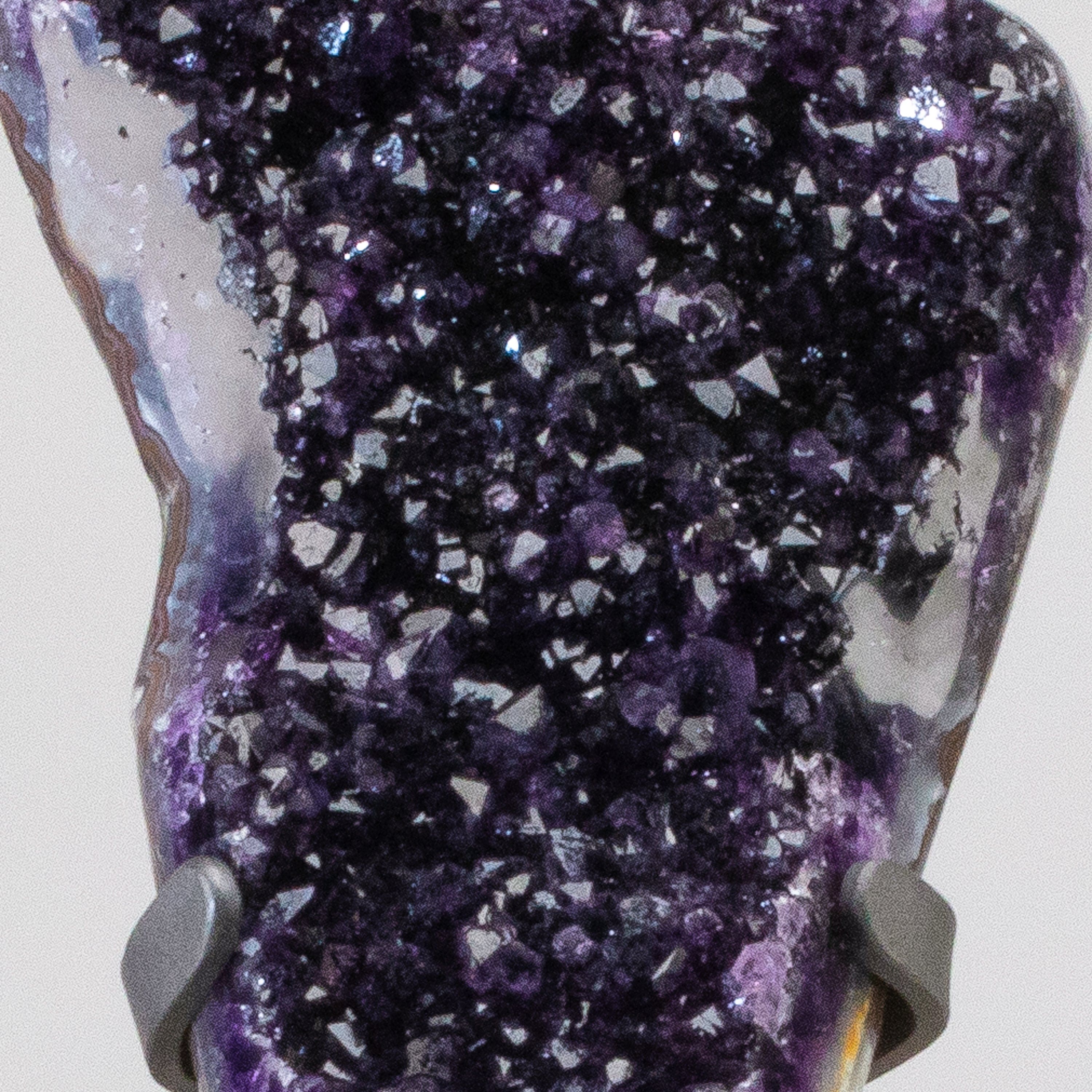 Kalifano Amethyst Uruguayan Amethyst Geode on Custom Stand - 23" / 25 lbs UAG18000.004