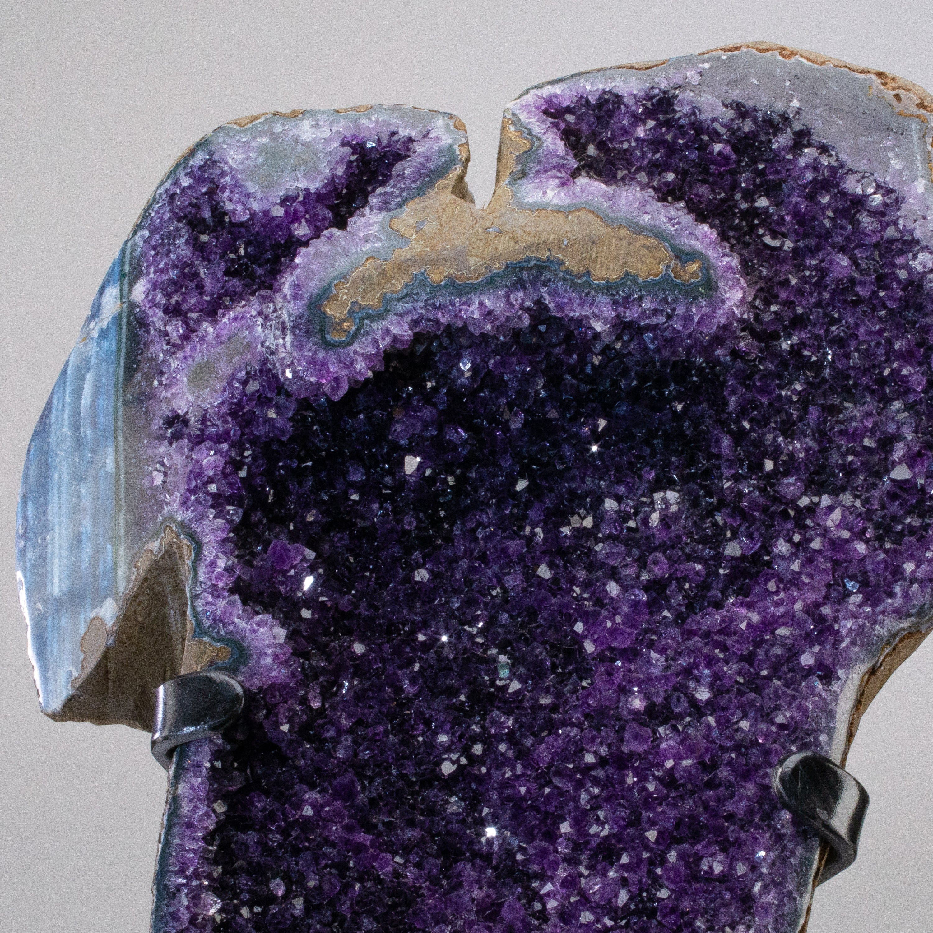 Kalifano Amethyst Uruguayan Amethyst Geode on Custom Stand - 24" / 41 lbs UAG19200.003