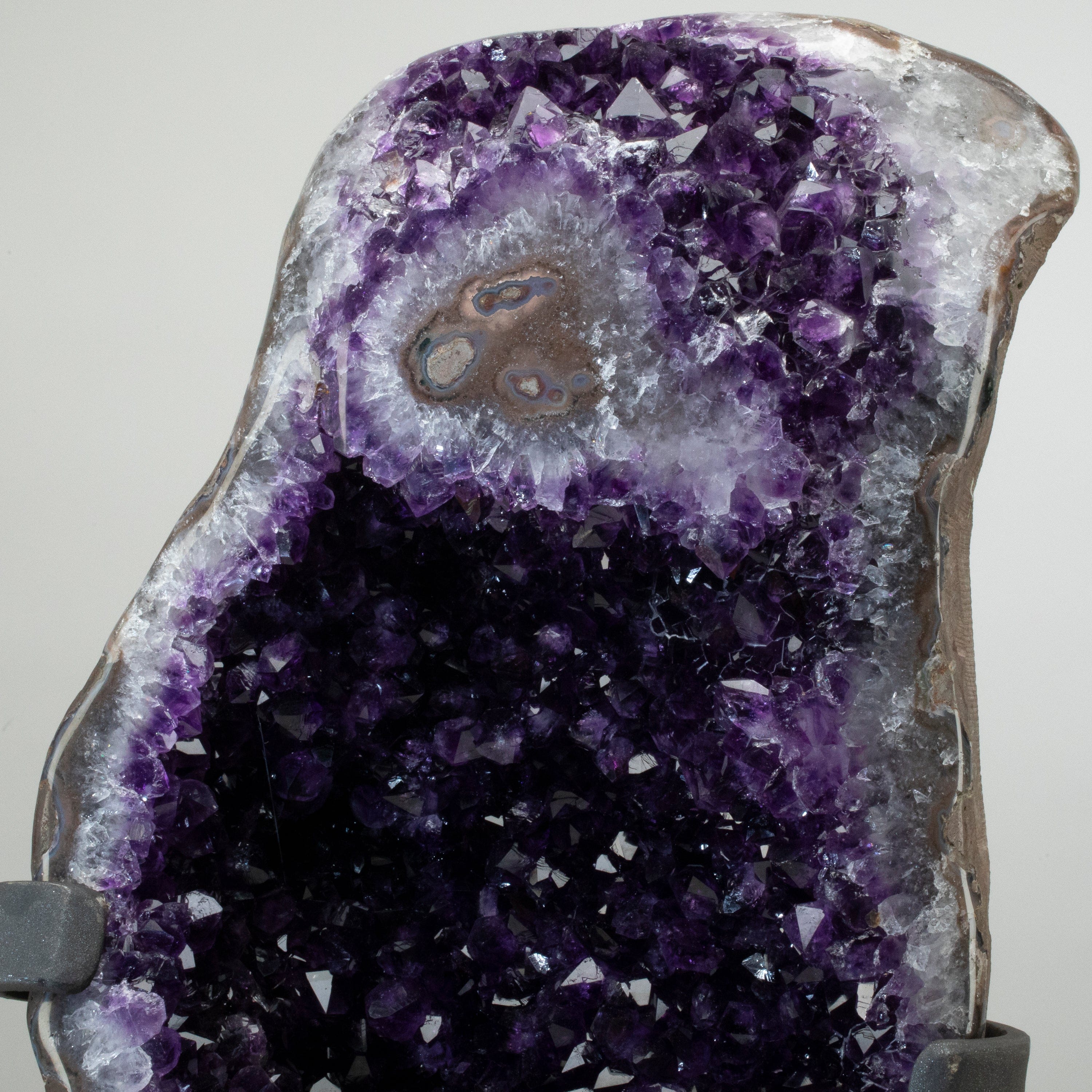 Kalifano Amethyst Uruguayan Amethyst Geode on Custom Stand - 24" / 45 lbs UAG21200.001