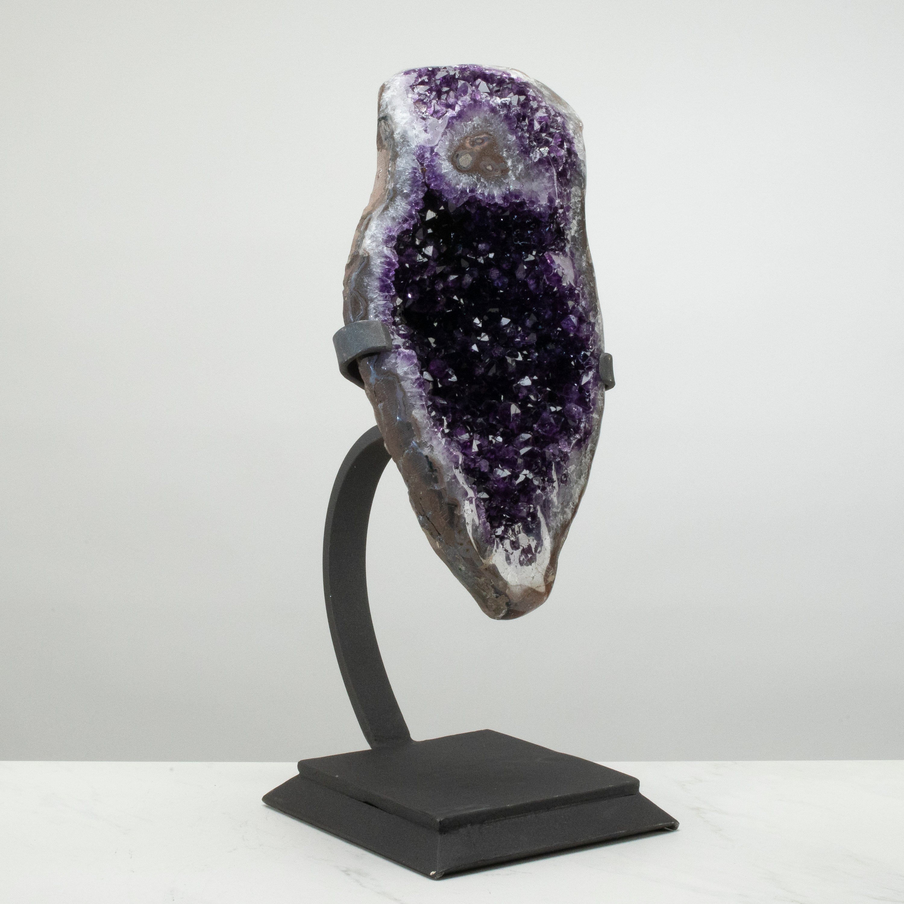 Kalifano Amethyst Uruguayan Amethyst Geode on Custom Stand - 24" / 45 lbs UAG21200.001