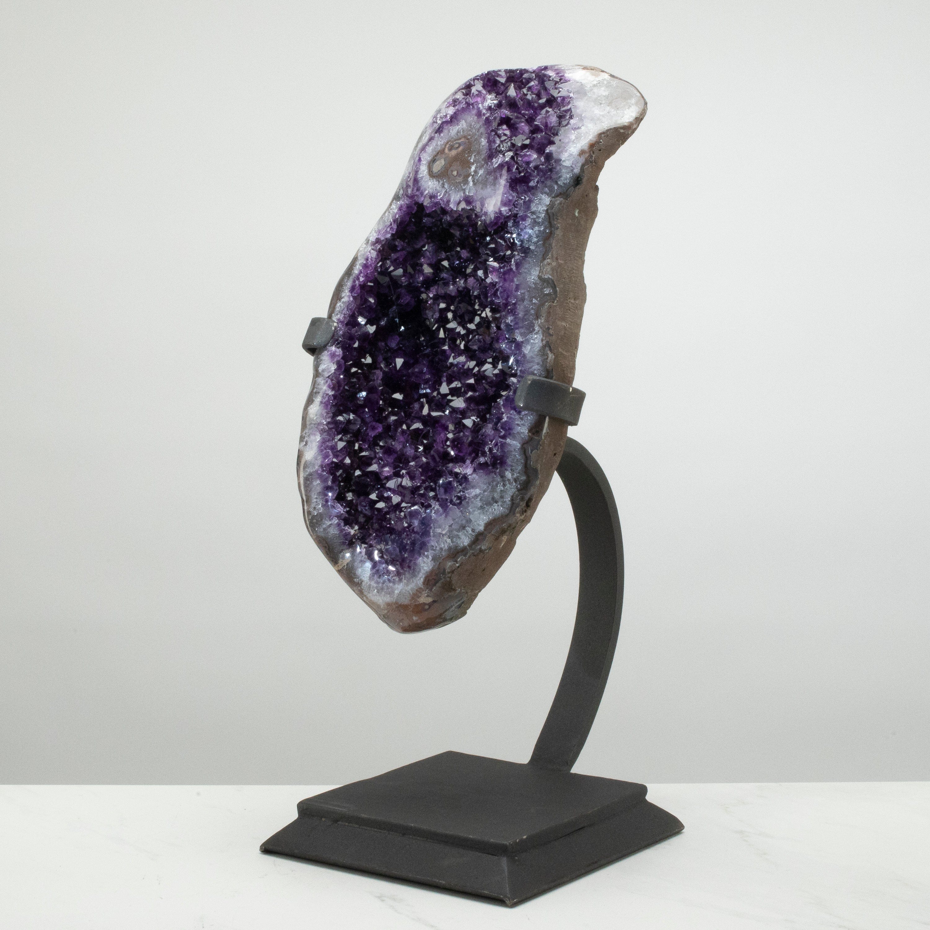 Kalifano Amethyst Uruguayan Amethyst Geode on Custom Stand - 24" / 45 lbs UAG21200.001