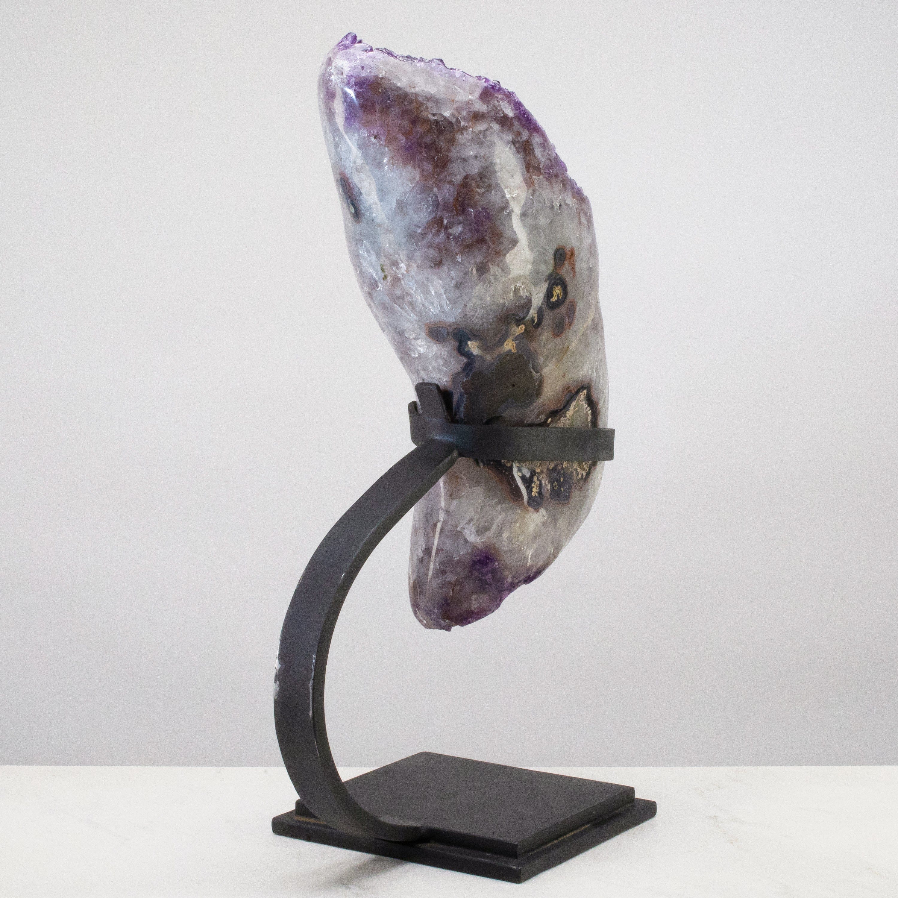 Kalifano Amethyst Uruguayan Amethyst Geode on Custom Stand - 24" / 51 lbs UAG24000.003