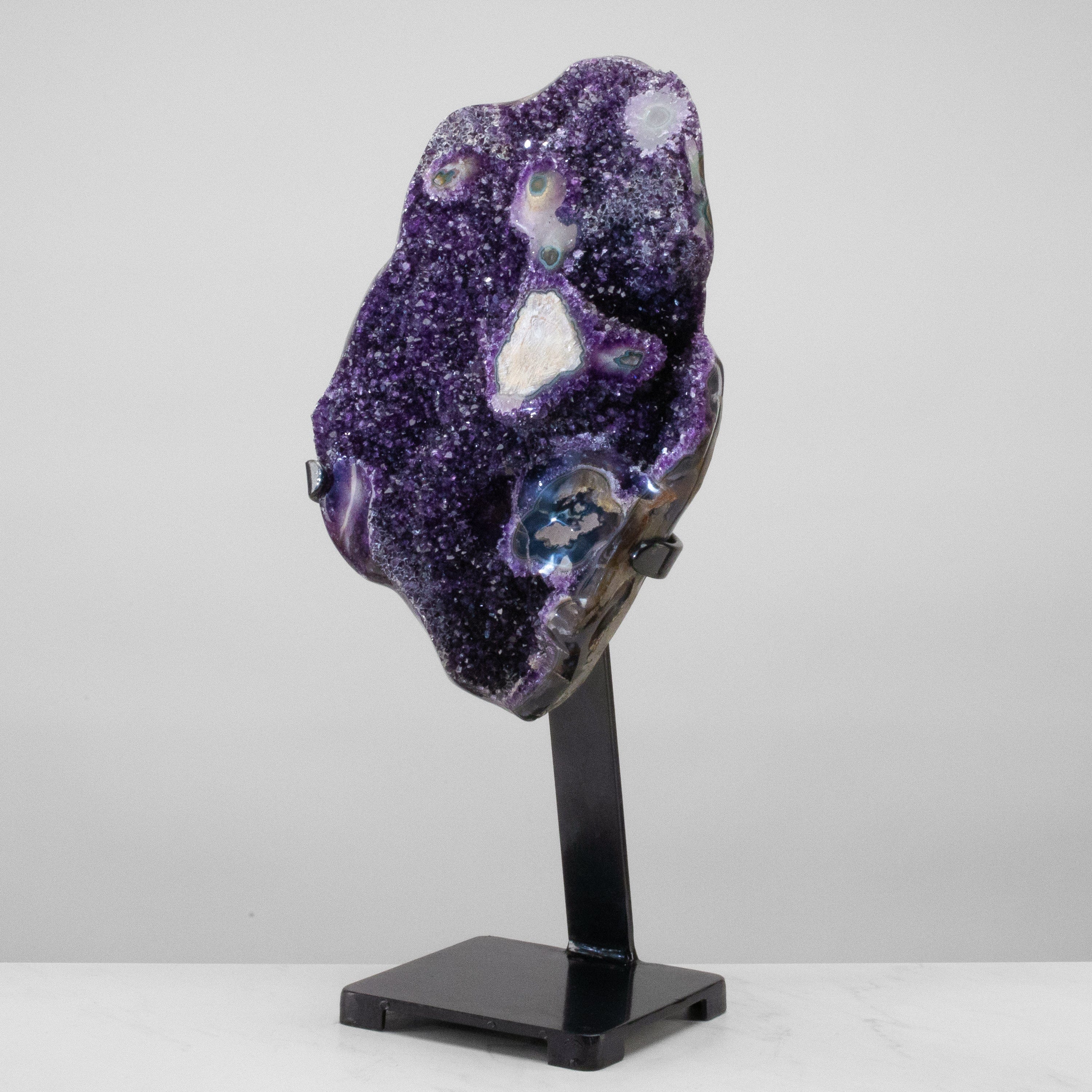 Kalifano Amethyst Uruguayan Amethyst Geode on Custom Stand - 26" / 46 lbs UAG20800.001