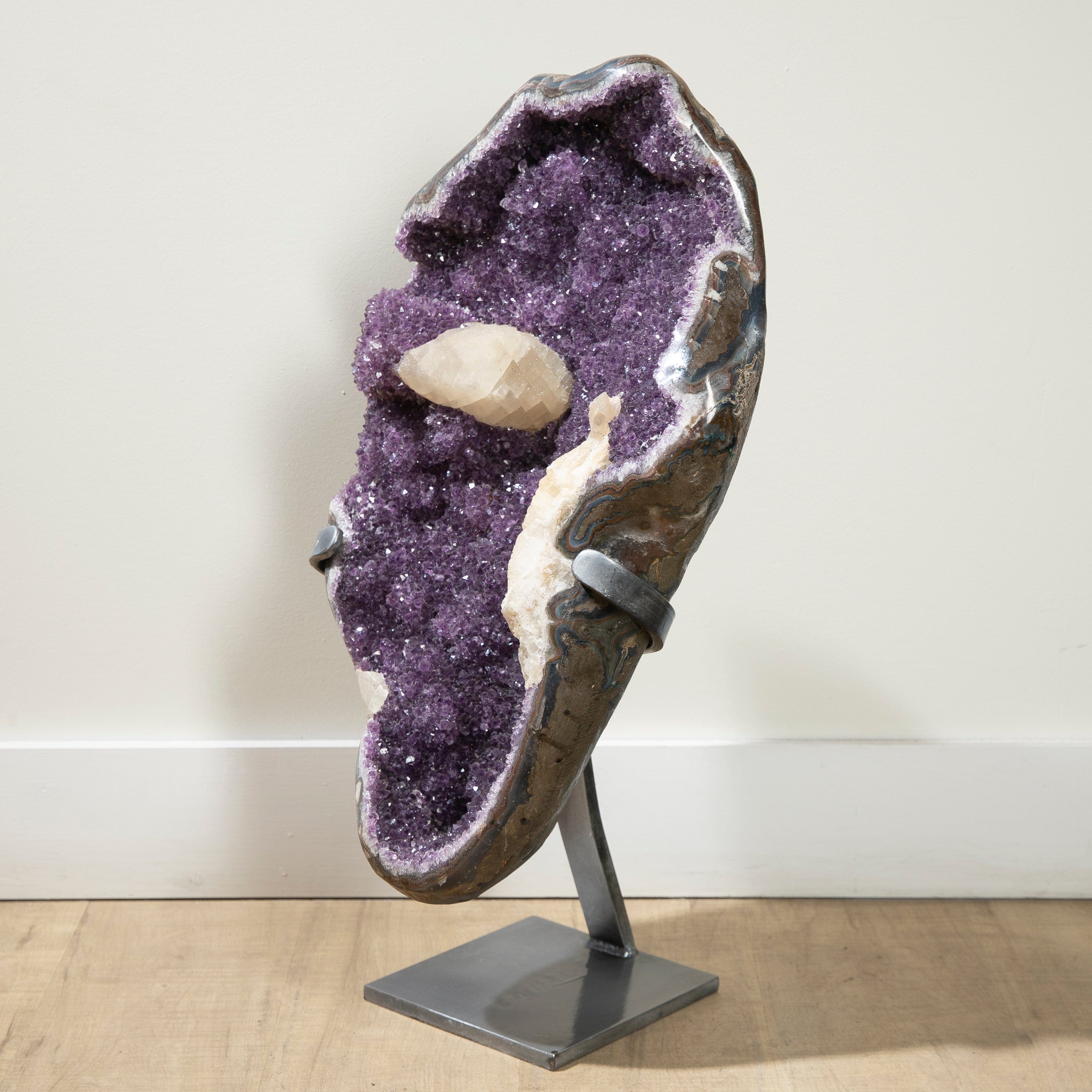 Kalifano Amethyst Uruguayan Amethyst Geode on Custom Stand - 28" / 82 lbs UAG26000.003