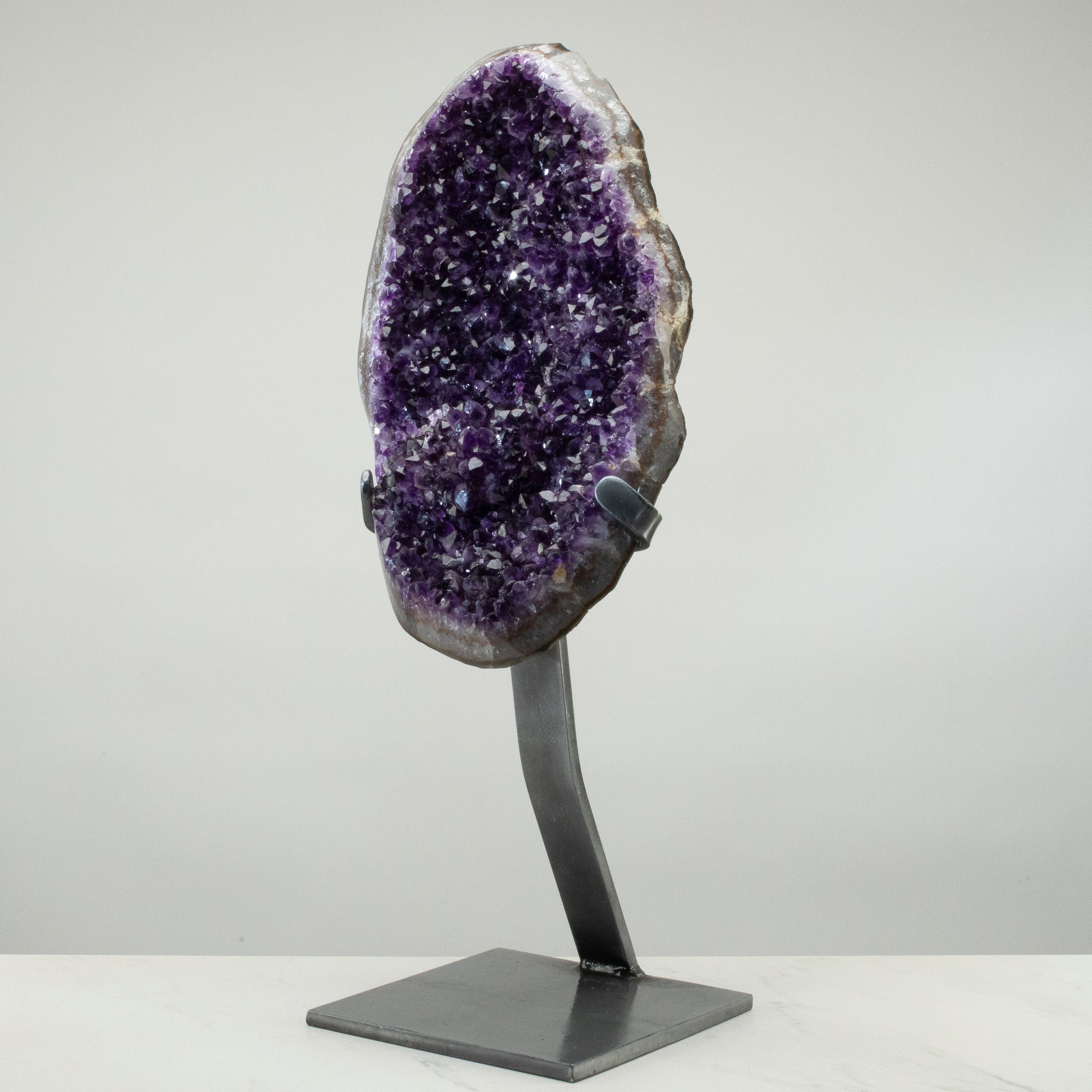 Kalifano Amethyst Uruguayan Amethyst Geode on Custom Stand - 31" / 52 lbs UAG24000.002