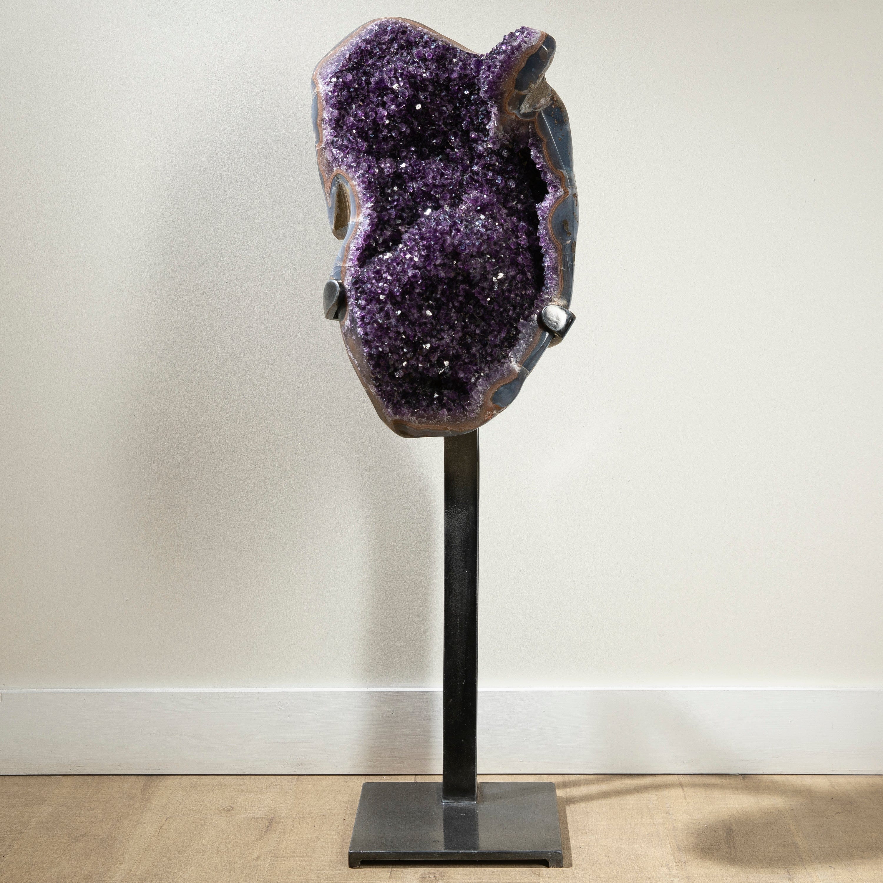 Kalifano Amethyst Uruguayan Amethyst Geode on Custom Stand - 47" / 130 lbs UAG56000.001