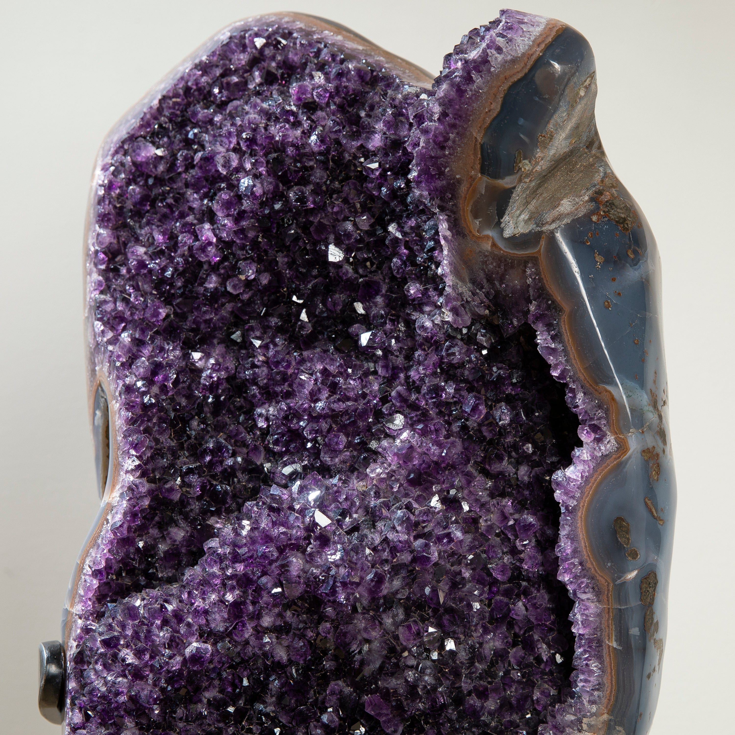 Kalifano Amethyst Uruguayan Amethyst Geode on Custom Stand - 47" / 130 lbs UAG56000.001