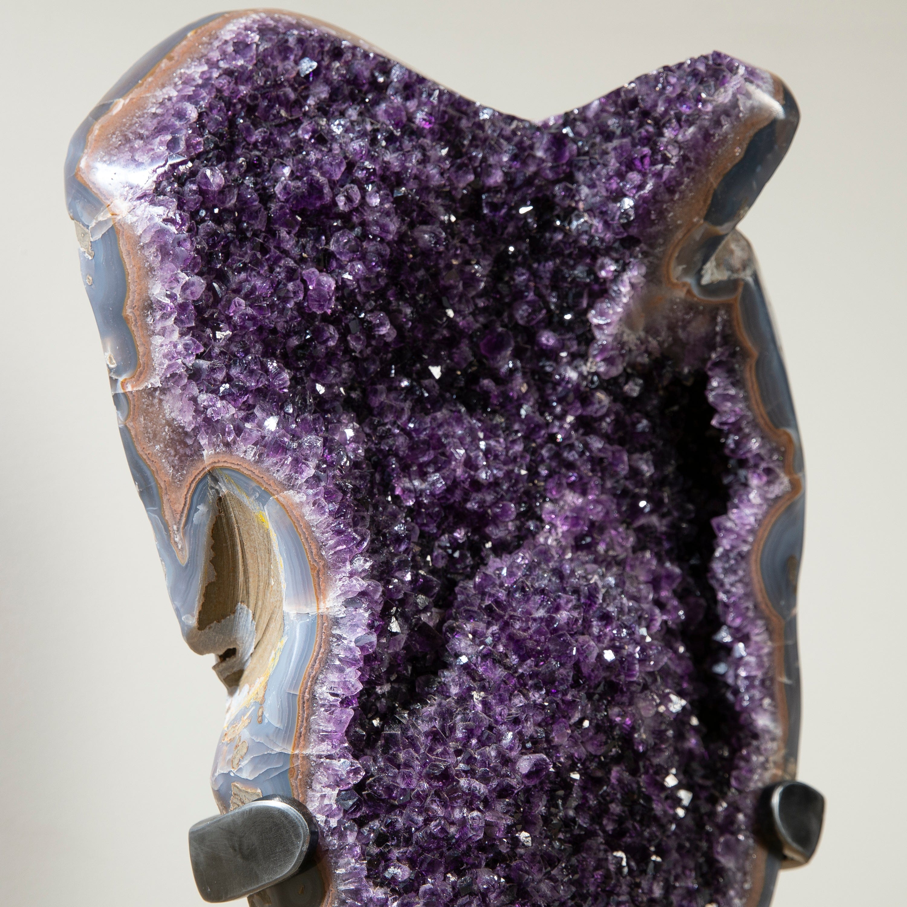 Kalifano Amethyst Uruguayan Amethyst Geode on Custom Stand - 47" / 130 lbs UAG56000.001