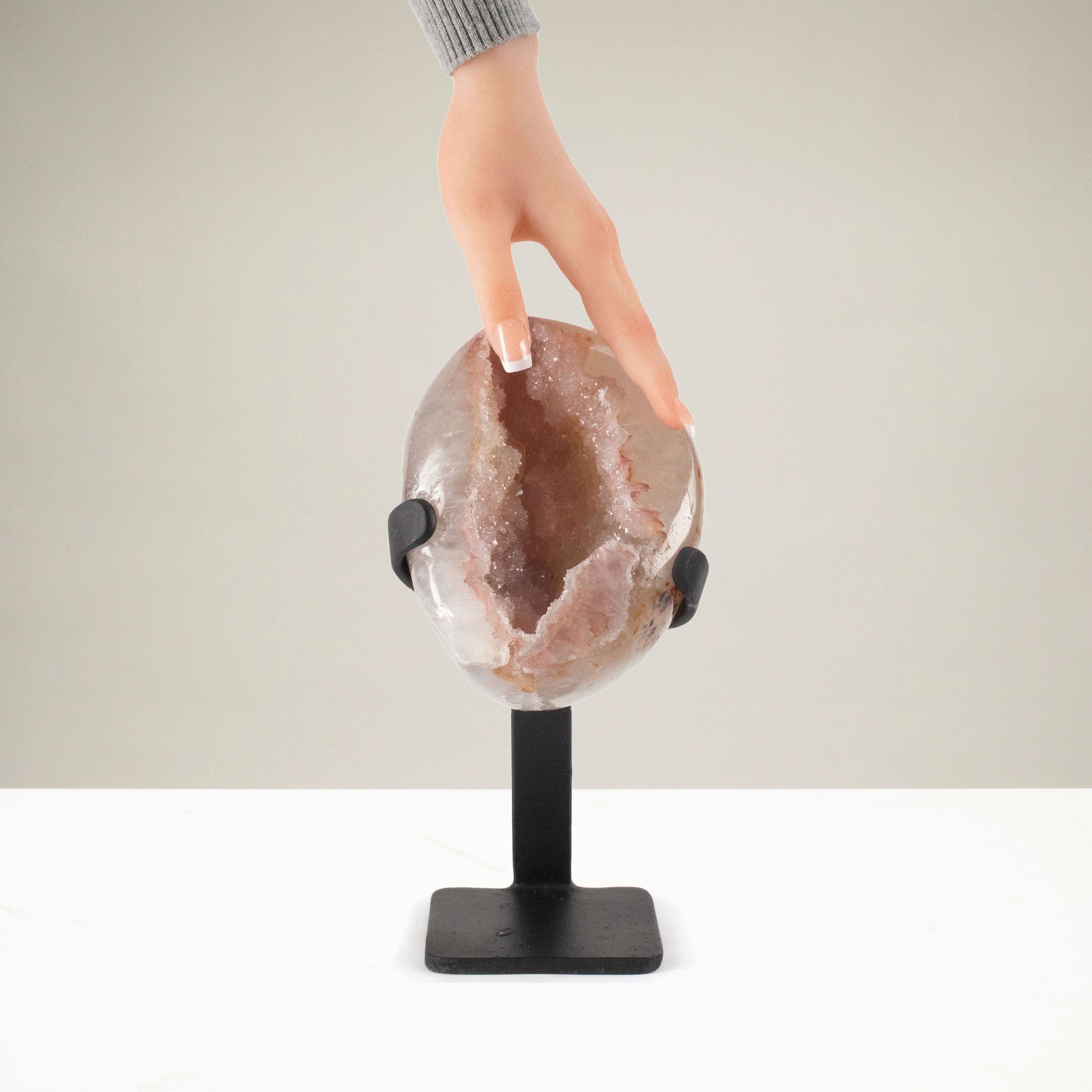 Kalifano Amethyst Uruguayan Amethyst Geode on Custom Stand - 6.3 lbs / 10 in. UAG2900.016