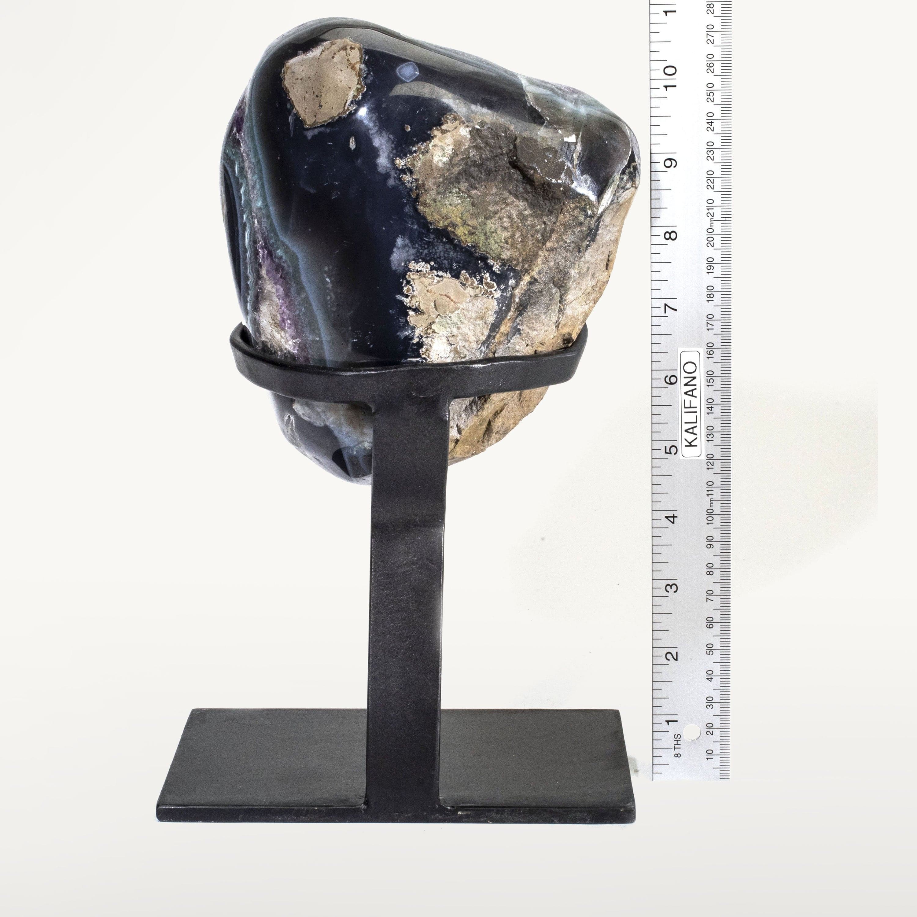 Kalifano Amethyst Uruguayan Amethyst Geode on Custom Stand - 7.9 lbs / 11 in. UAG3000.012