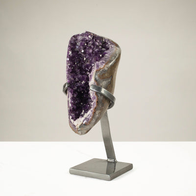 Kalifano Amethyst Uruguayan Amethyst Geode on Custom Stand - 9 lbs / 12 in. UAG4100.003