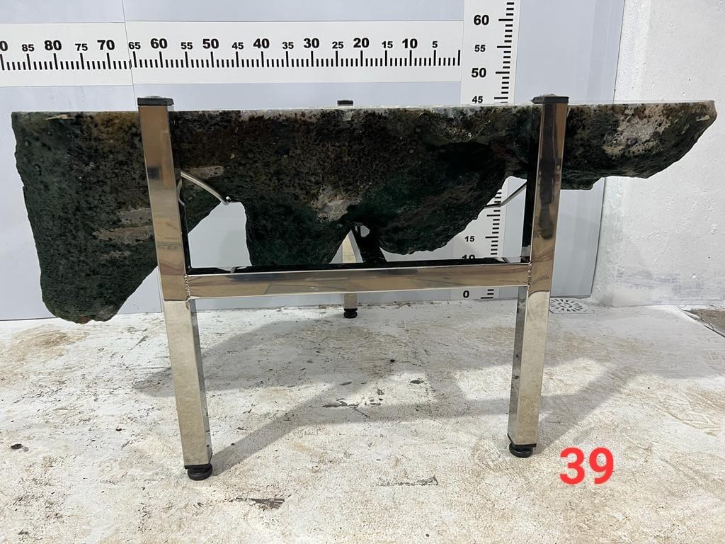 Kalifano Amethyst White Amethyst Quartz Geode Table from Brazil on Custom Stand - 34" / 184 lbs BAG18000.008