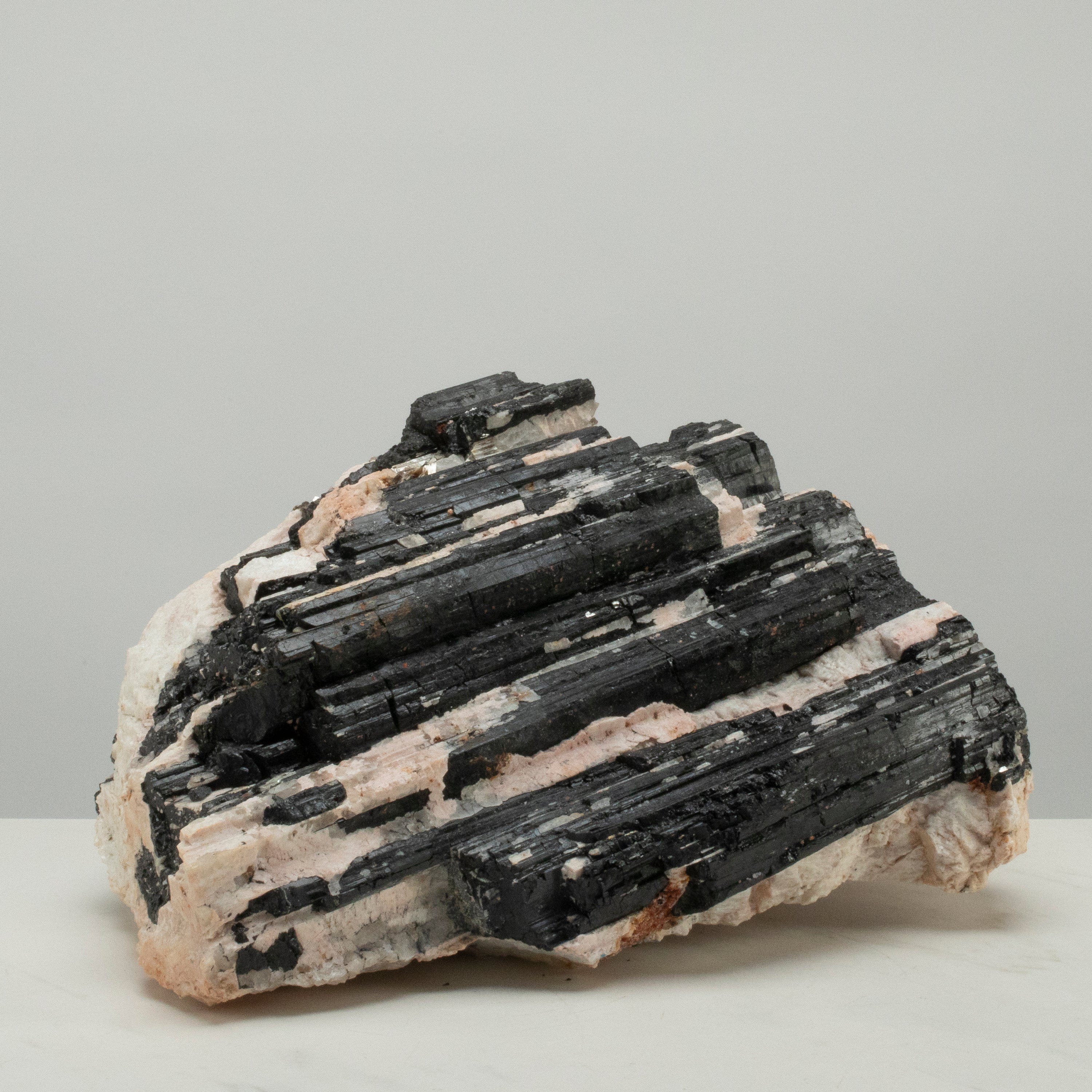 Kalifano Black Tourmaline Raw Black Tourmaline and Mica Log 11" / 25.6lbs BT1800.014