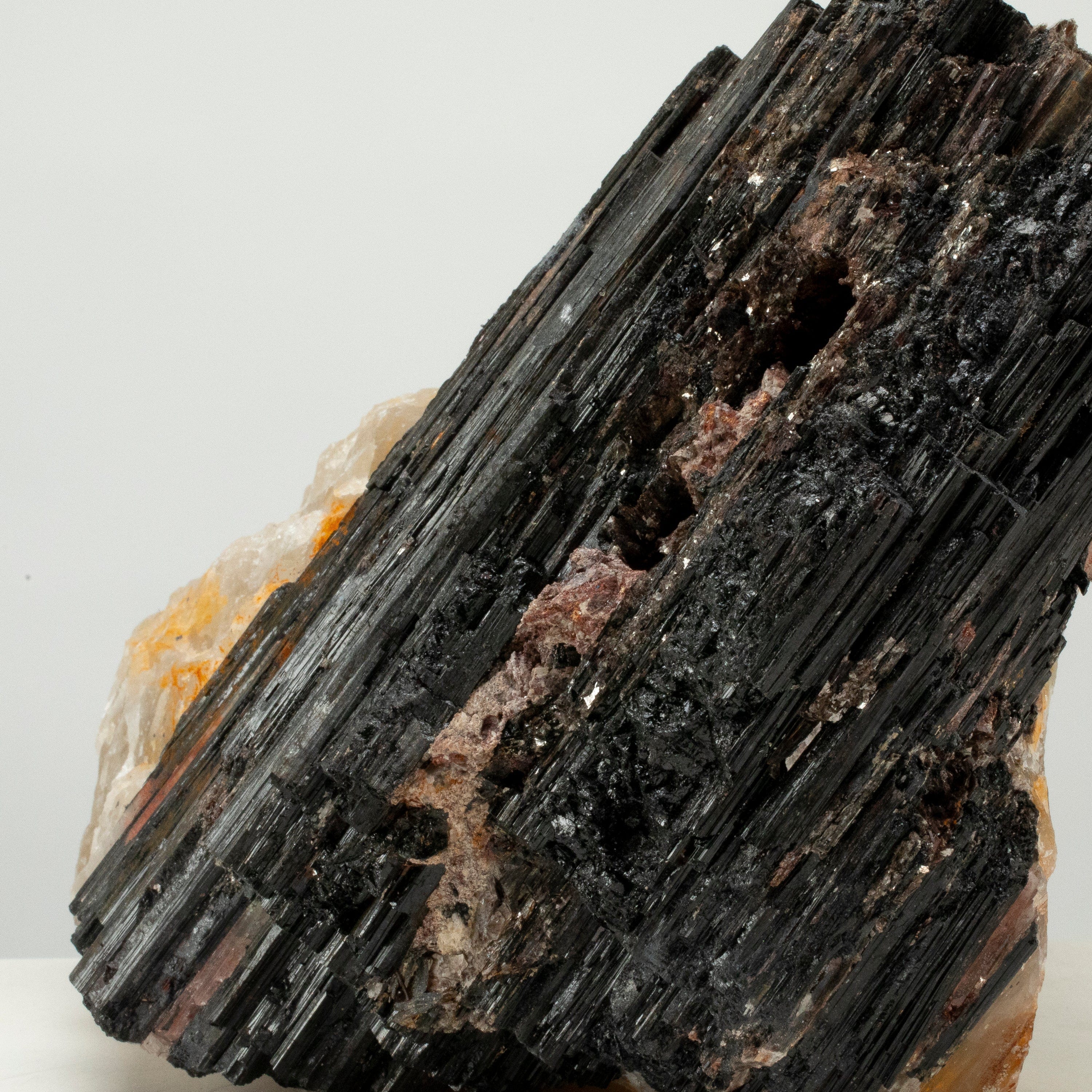 Kalifano Black Tourmaline Raw Black Tourmaline and Mica Log 11" / 29.8lbs BT2200.002