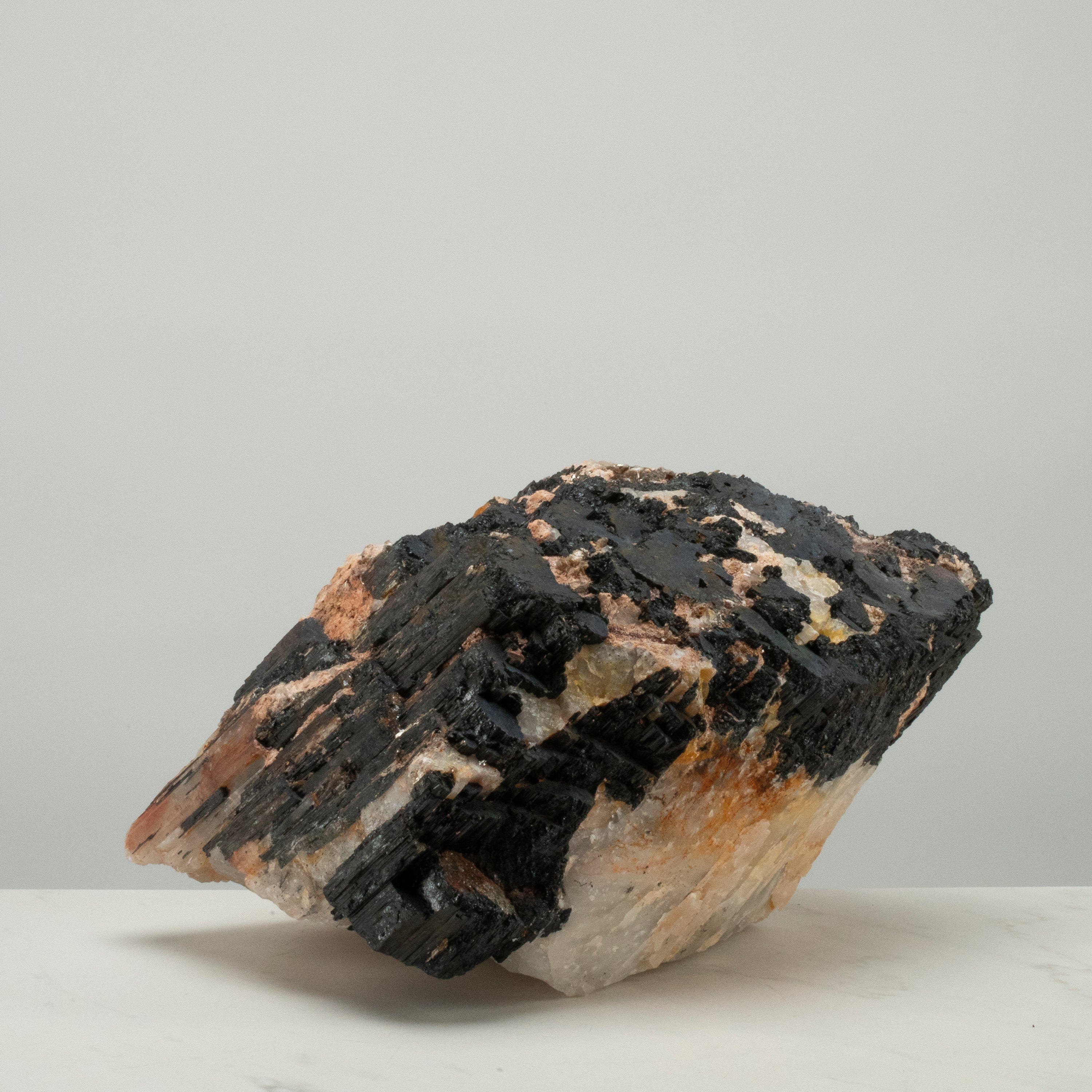 Kalifano Black Tourmaline Raw Black Tourmaline and Mica Log 11" / 37.9lbs BT2800.004