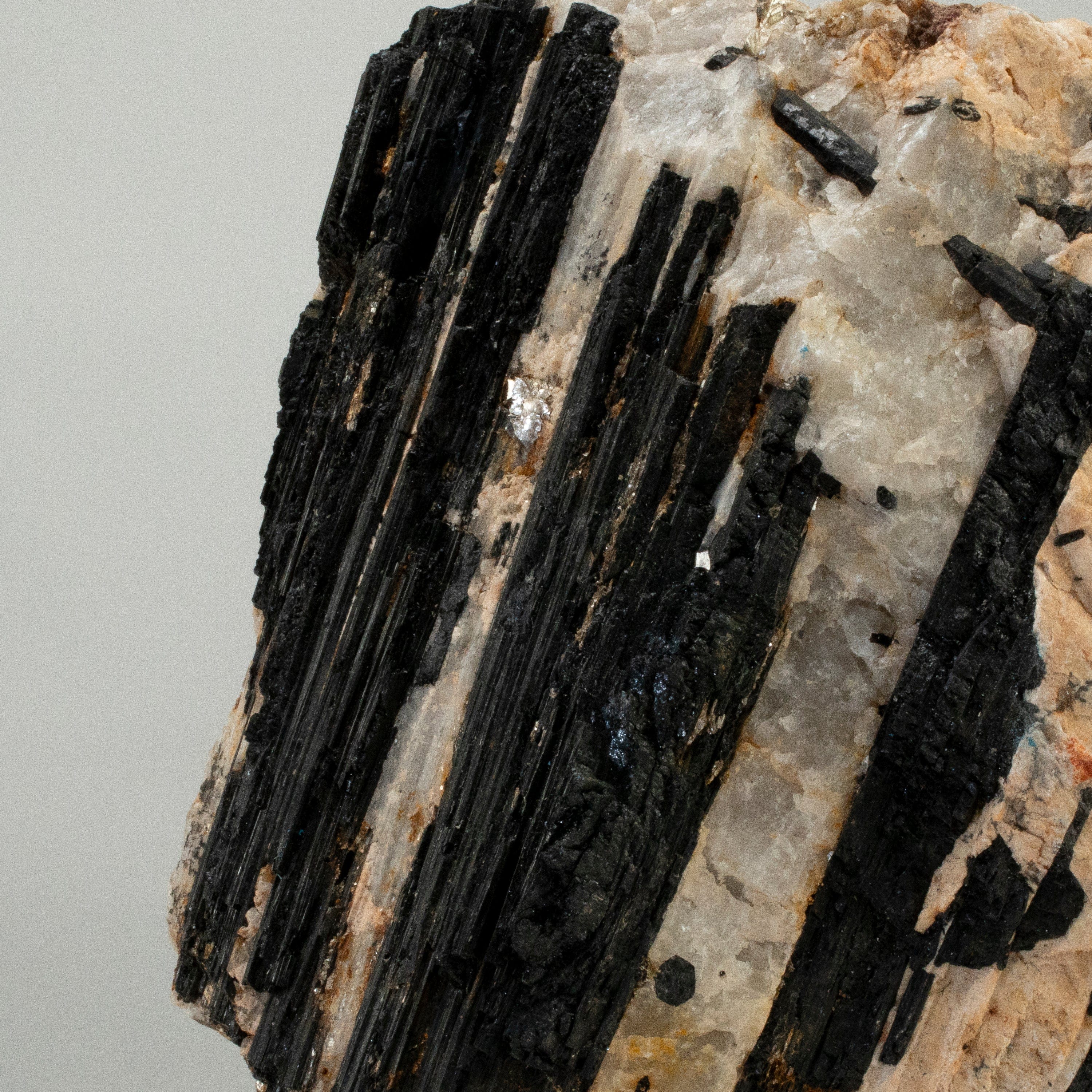 Kalifano Black Tourmaline Raw Black Tourmaline and Mica Log 11" / 39lbs BT2600.002